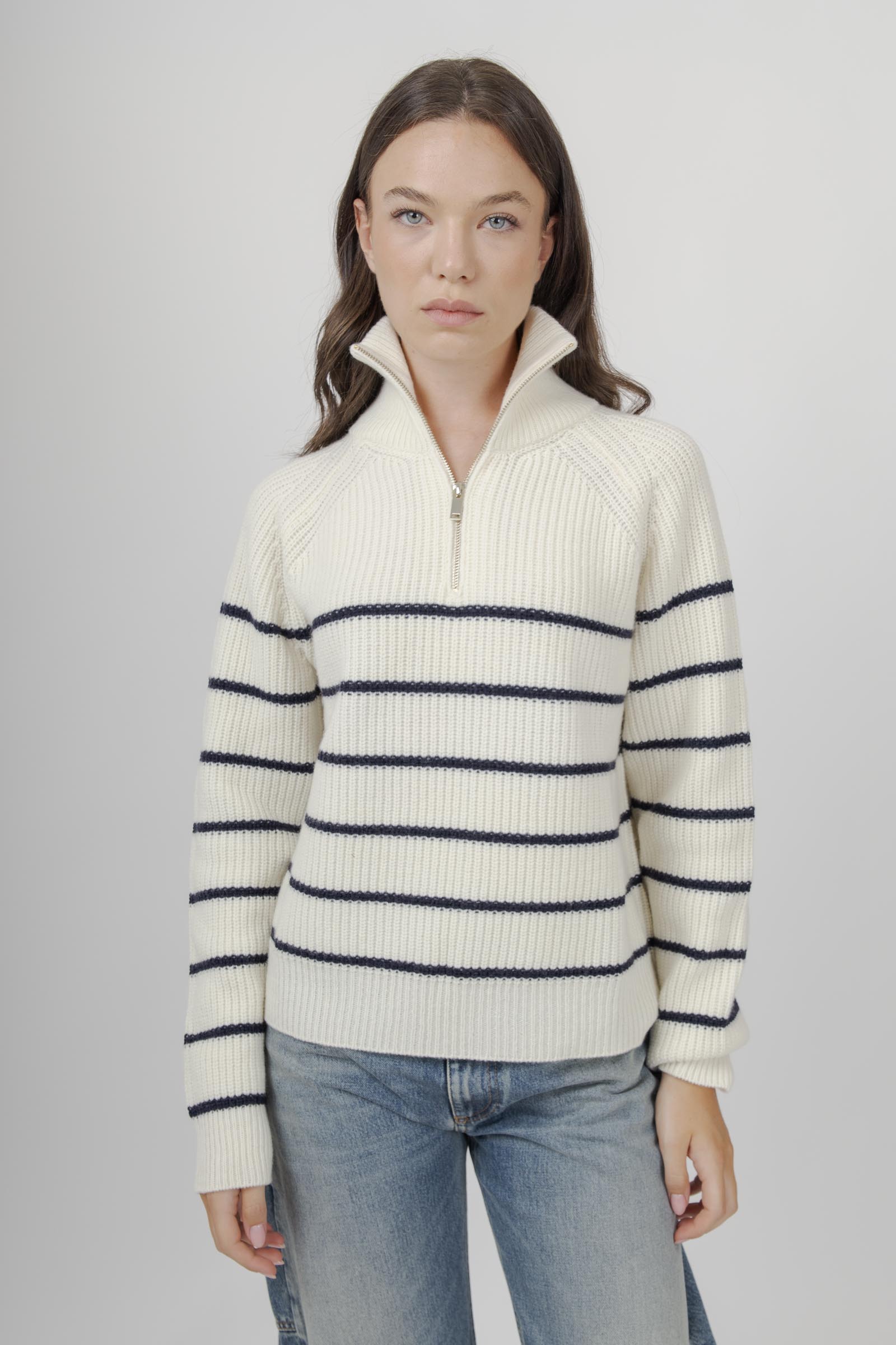 Semicouture Maglia Pascale Bianco/blu Donna - 2