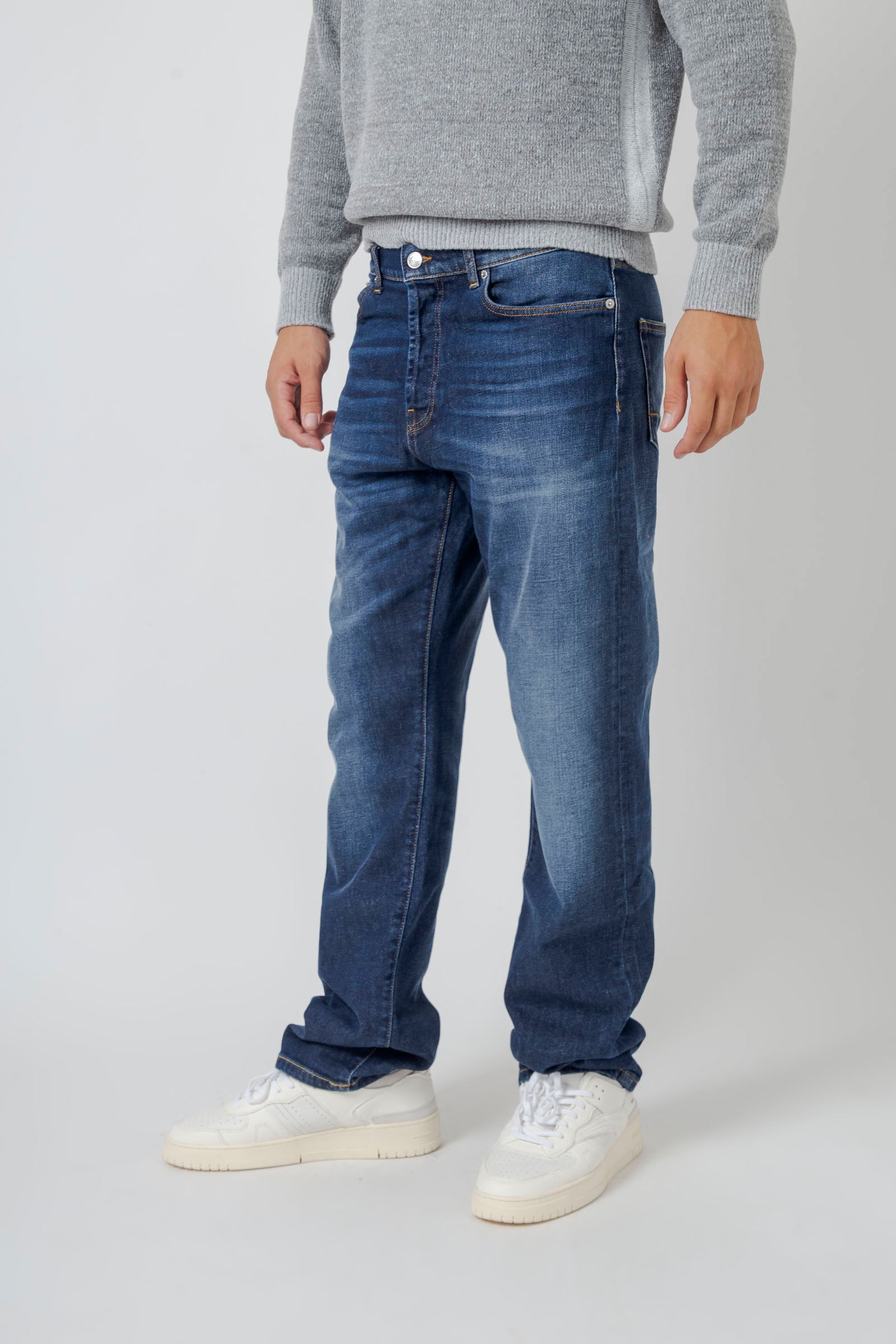 Department Five Jeans Relaxed Bowl Blu Medio Uomo - 4