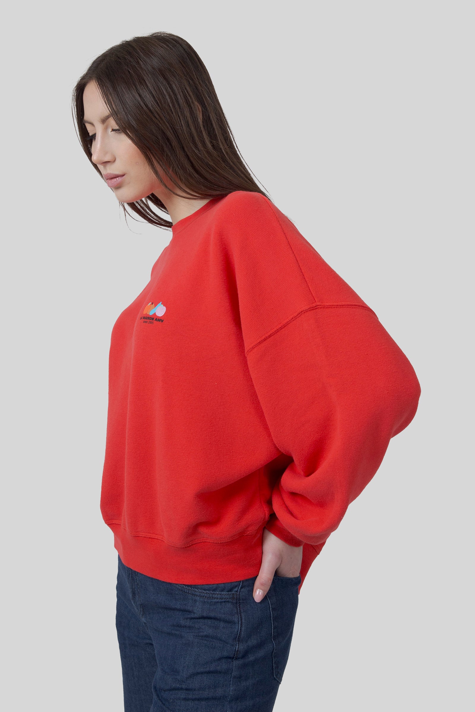 American Vintage Felpa Atubay Rosso Donna - 3