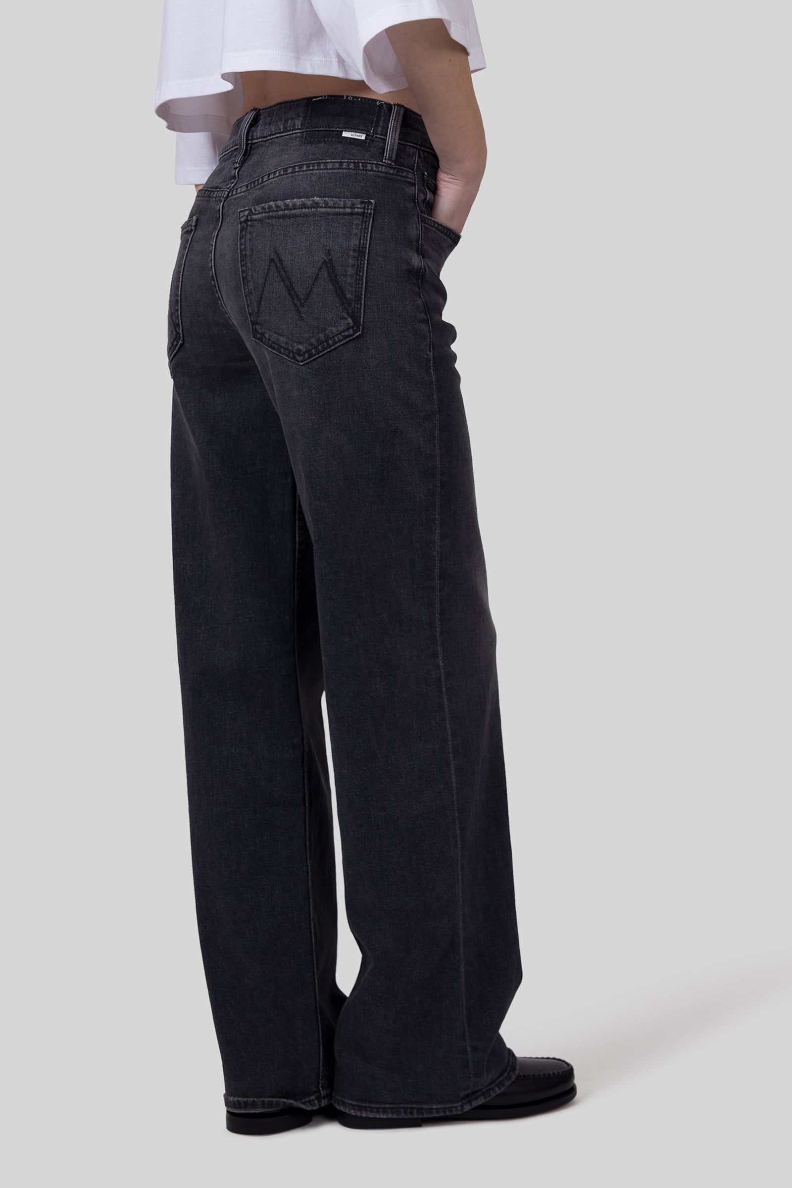 Mother Jeans The Smoothie Sneak Nero Donna - 1