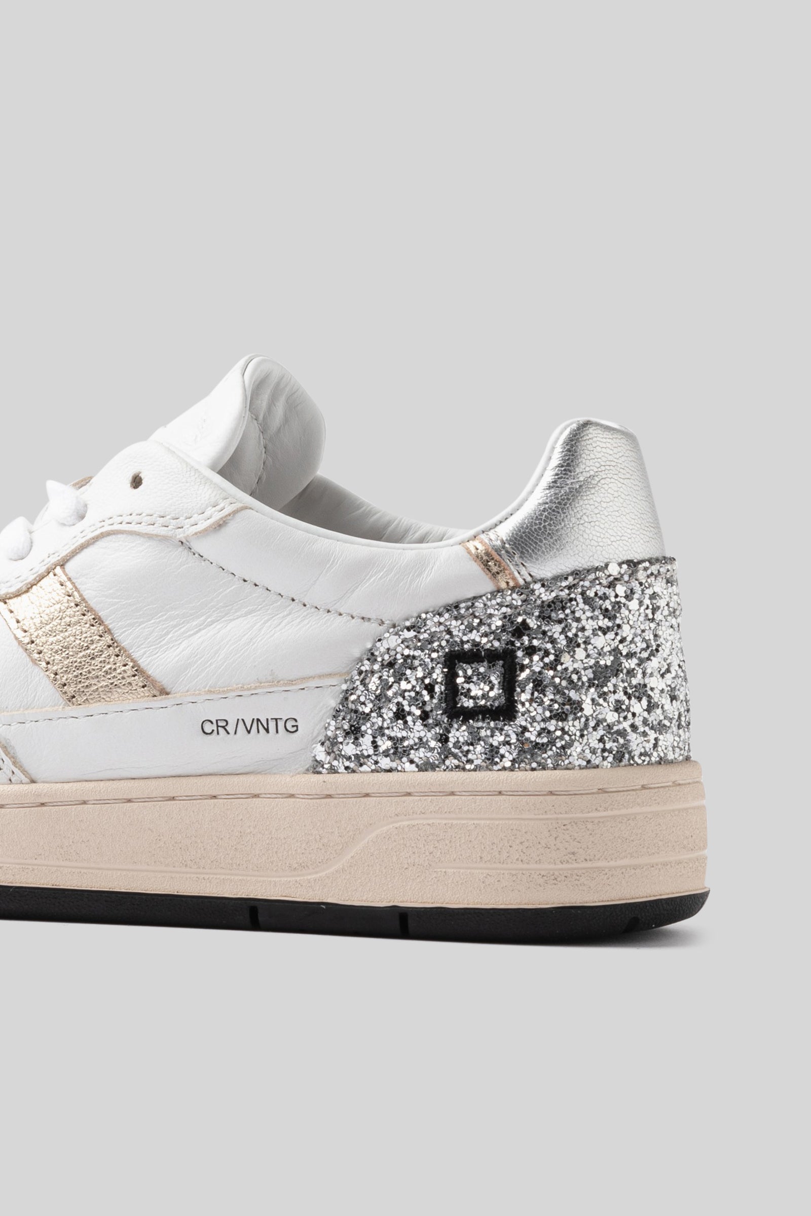 D.a.t.e. Sneaker Court 2.0 Vintage Calf Bianco/argento Donna - 2