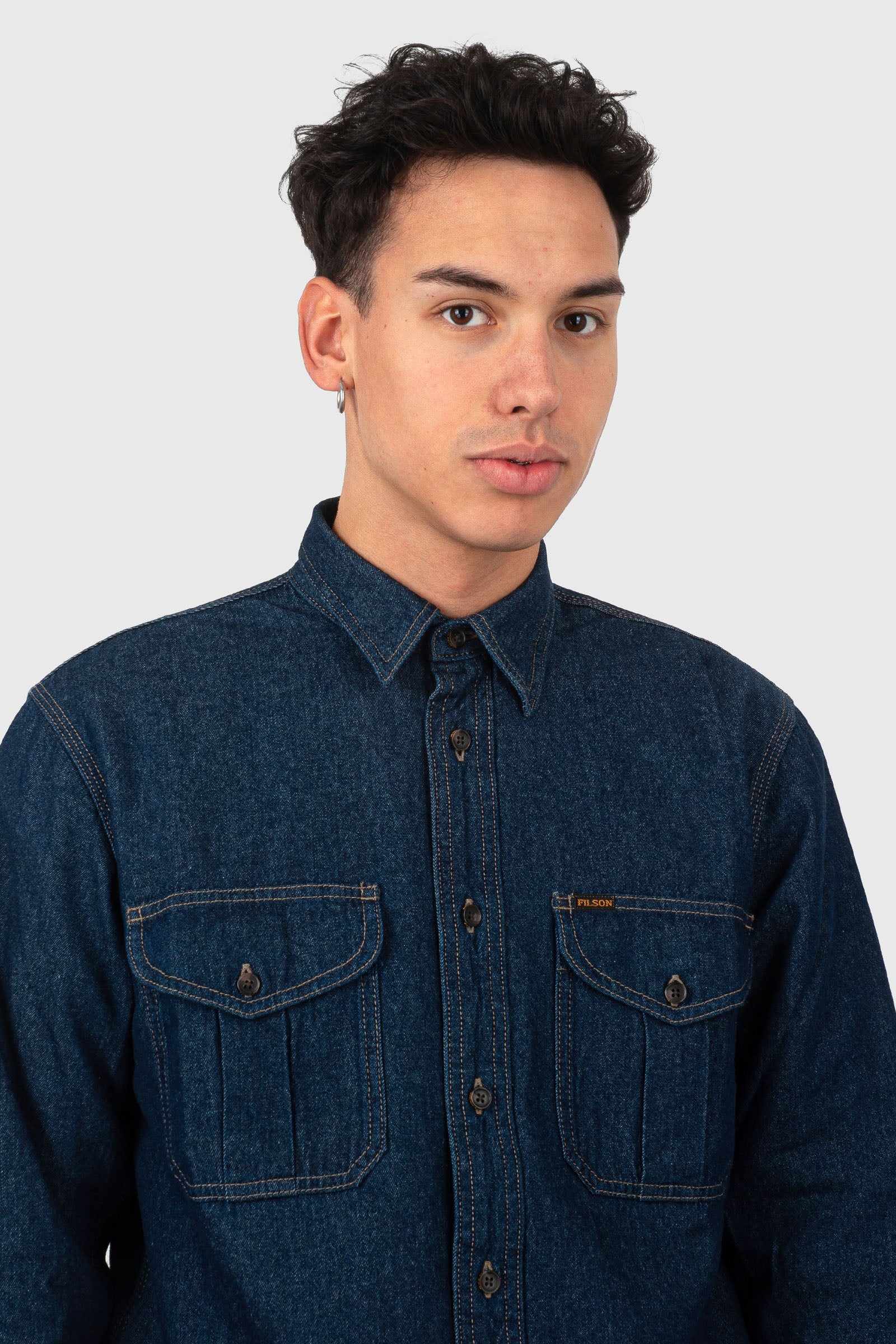 Filson Denim Giude Shirt Blu Scuro Uomo - 2