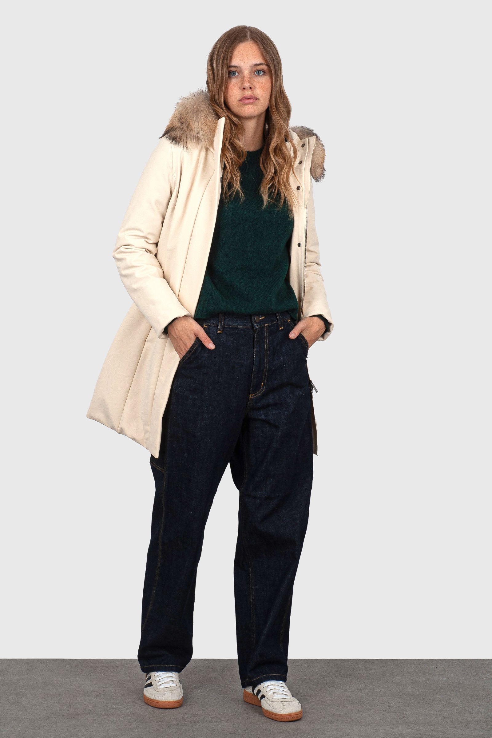 Winter Long Fur Woman Down Jacket - 7