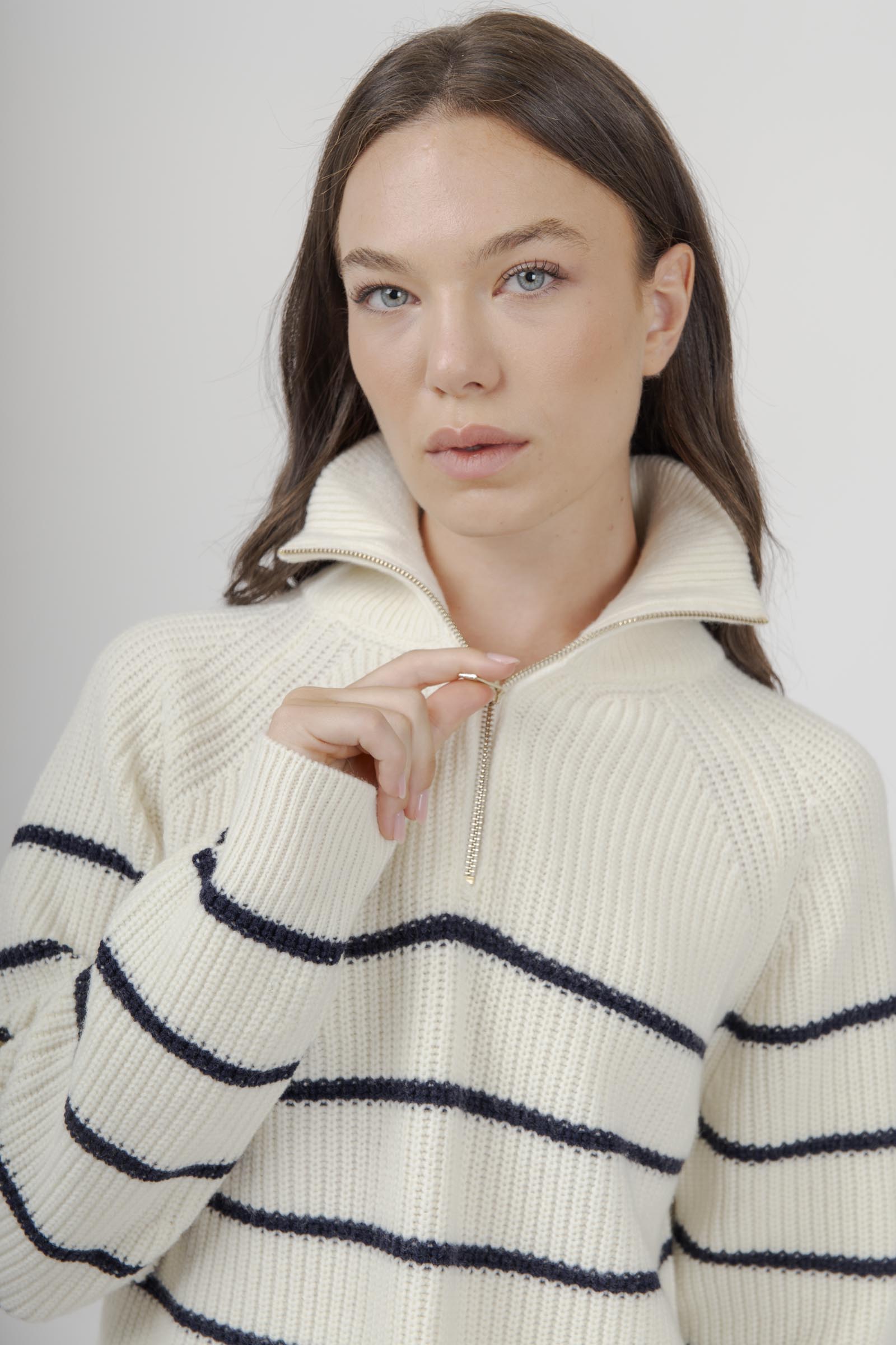 Semicouture Maglia Pascale Bianco/blu Donna - 1