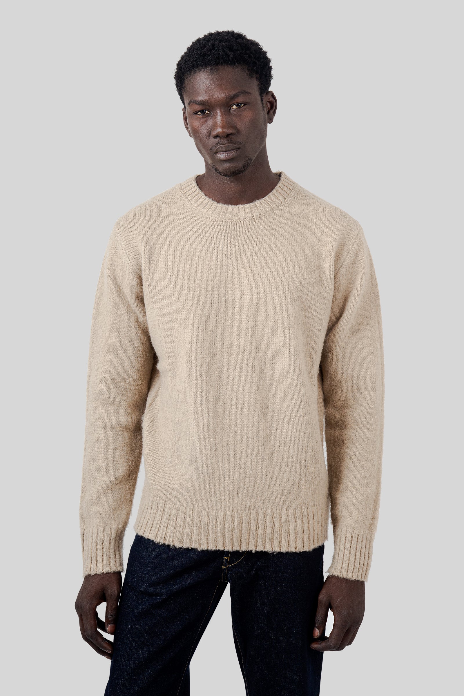Shetland Wool Crew Neck Sweater - 5