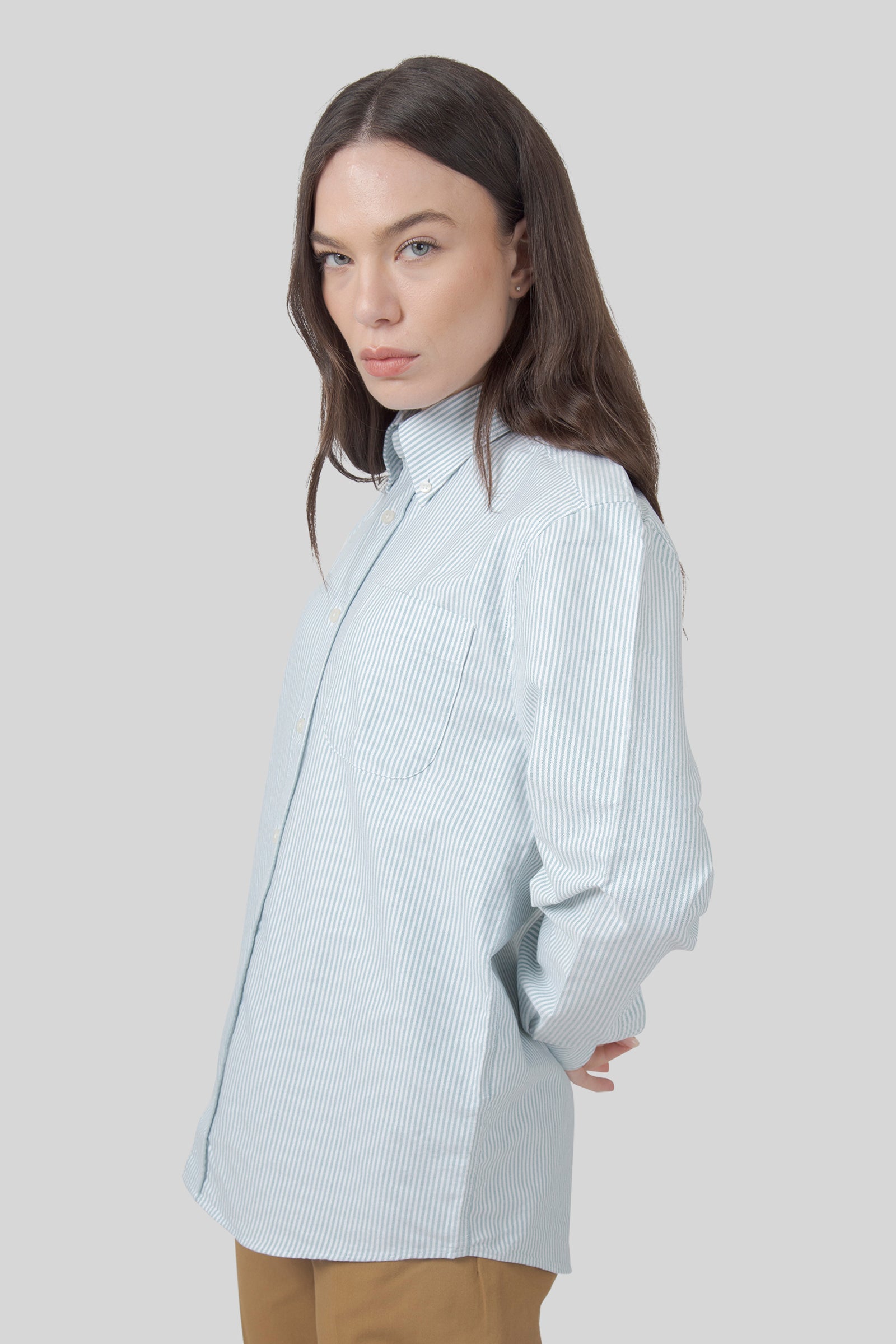 Sebago Camicia Doubling Ox Bianco/verde Unisex - 1