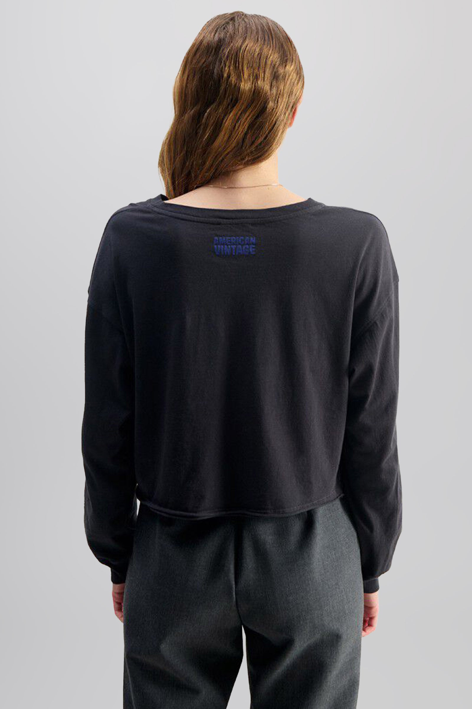 American Vintage T-shirt Apoly Antracite Donna - 4