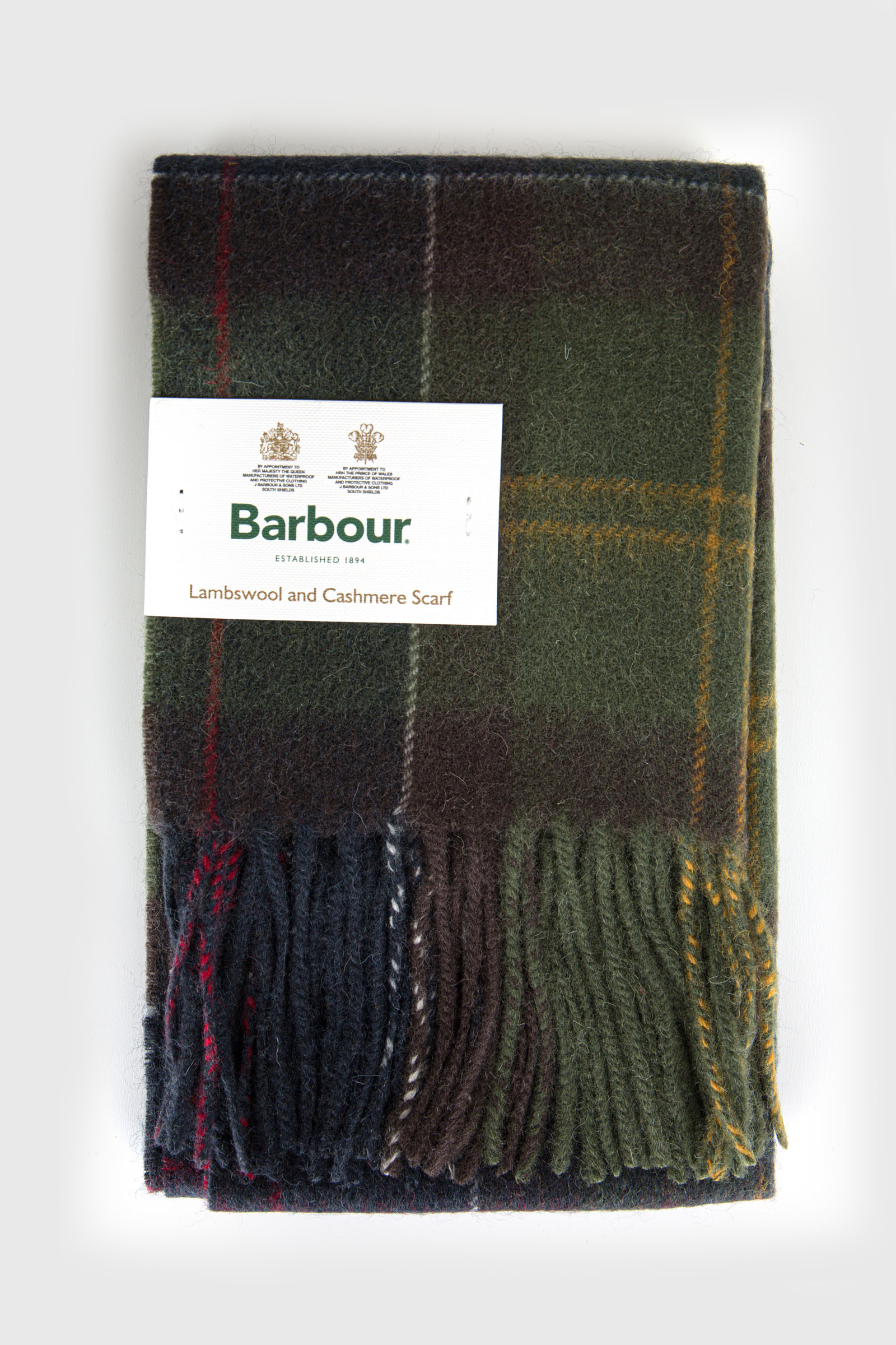 Barbour Sciarpa Donna Verde Barbour Sciarpa Tartan Verde/blu Unisex