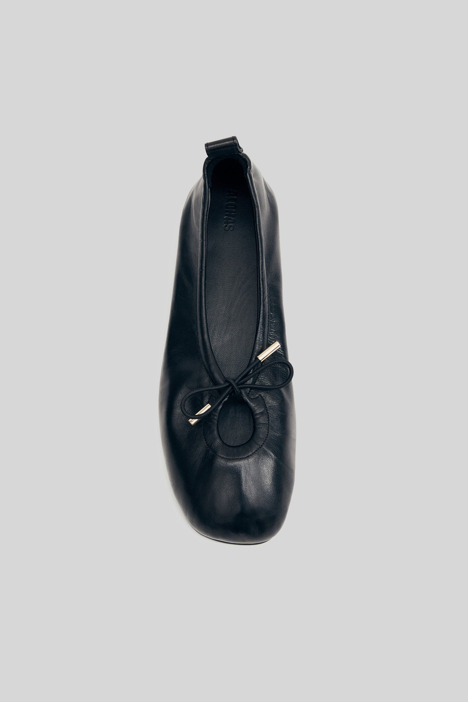Alohas Rosalind Black Leather Ballet Flats Nero Donna - 4