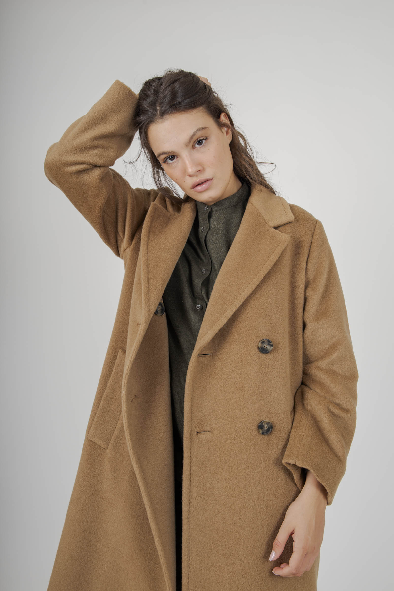 Zufolo Double-breasted Coat In Wool And Alpaca - 1