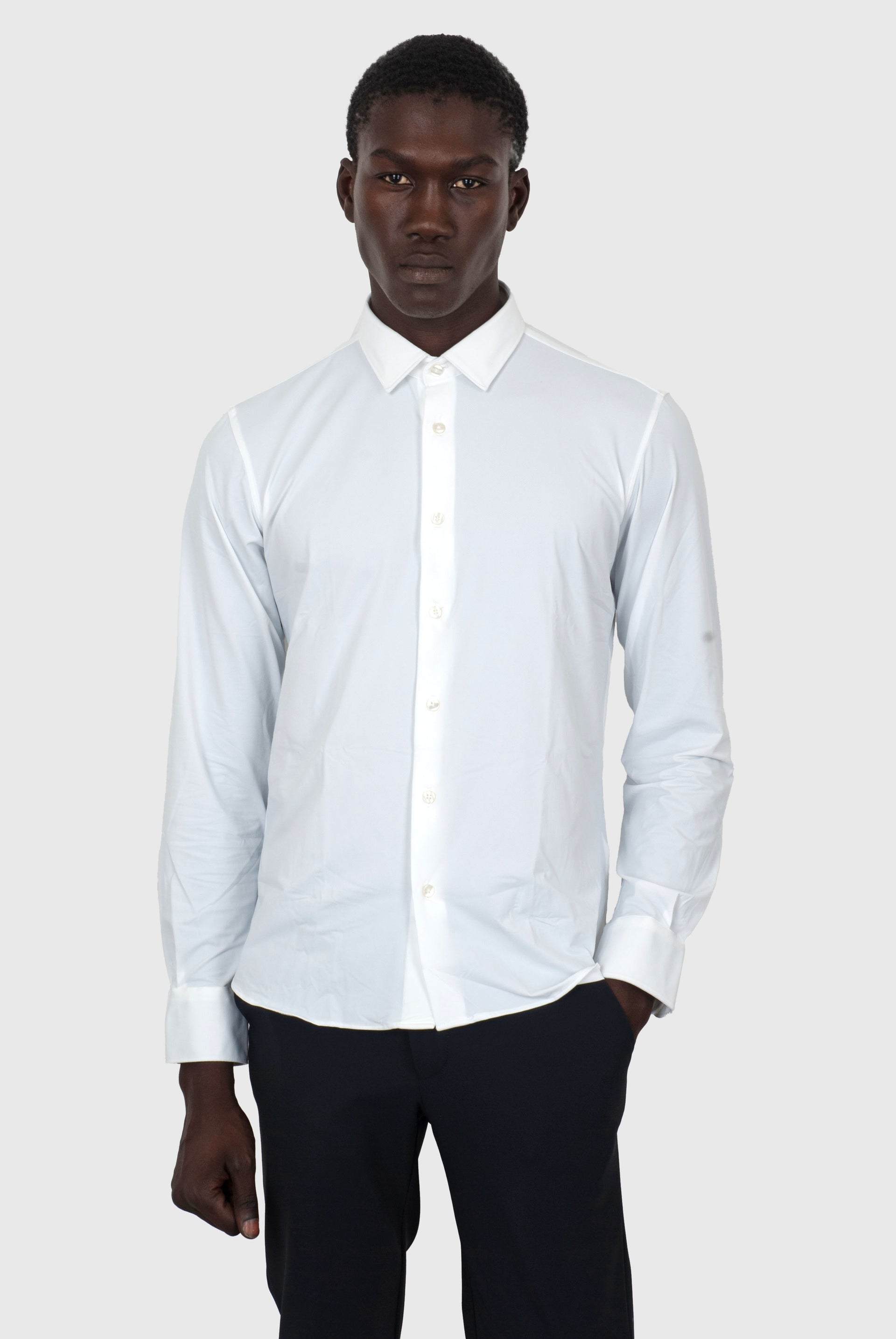 Oxford Jacquard Open Shirt - 1