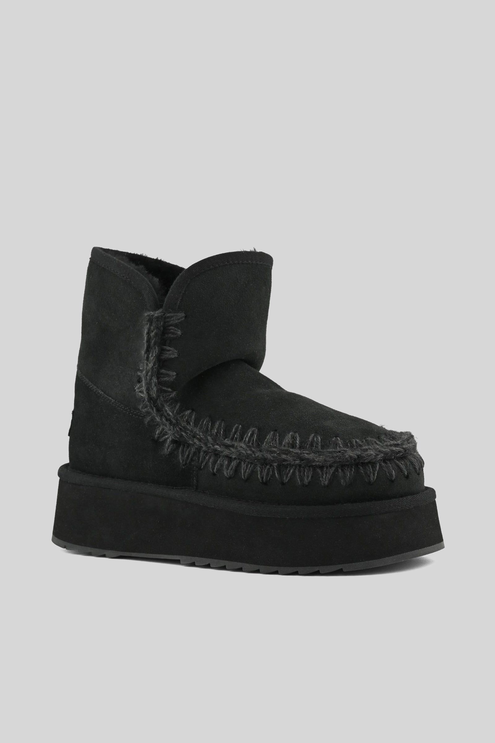 Mou Platform Boot Suede Nero Donna - 2