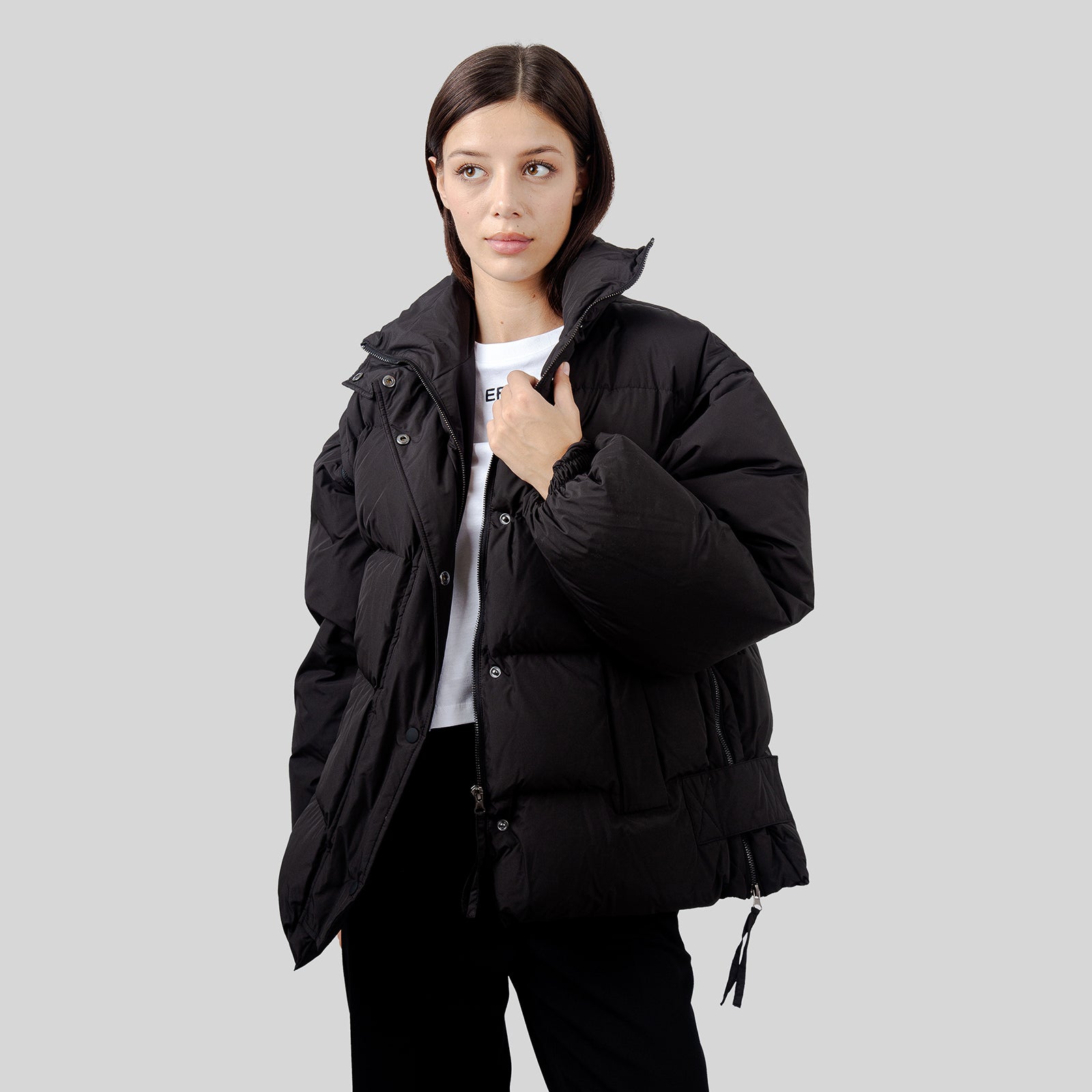 Erika Cavallini Piumino Terry Nero Donna - 7