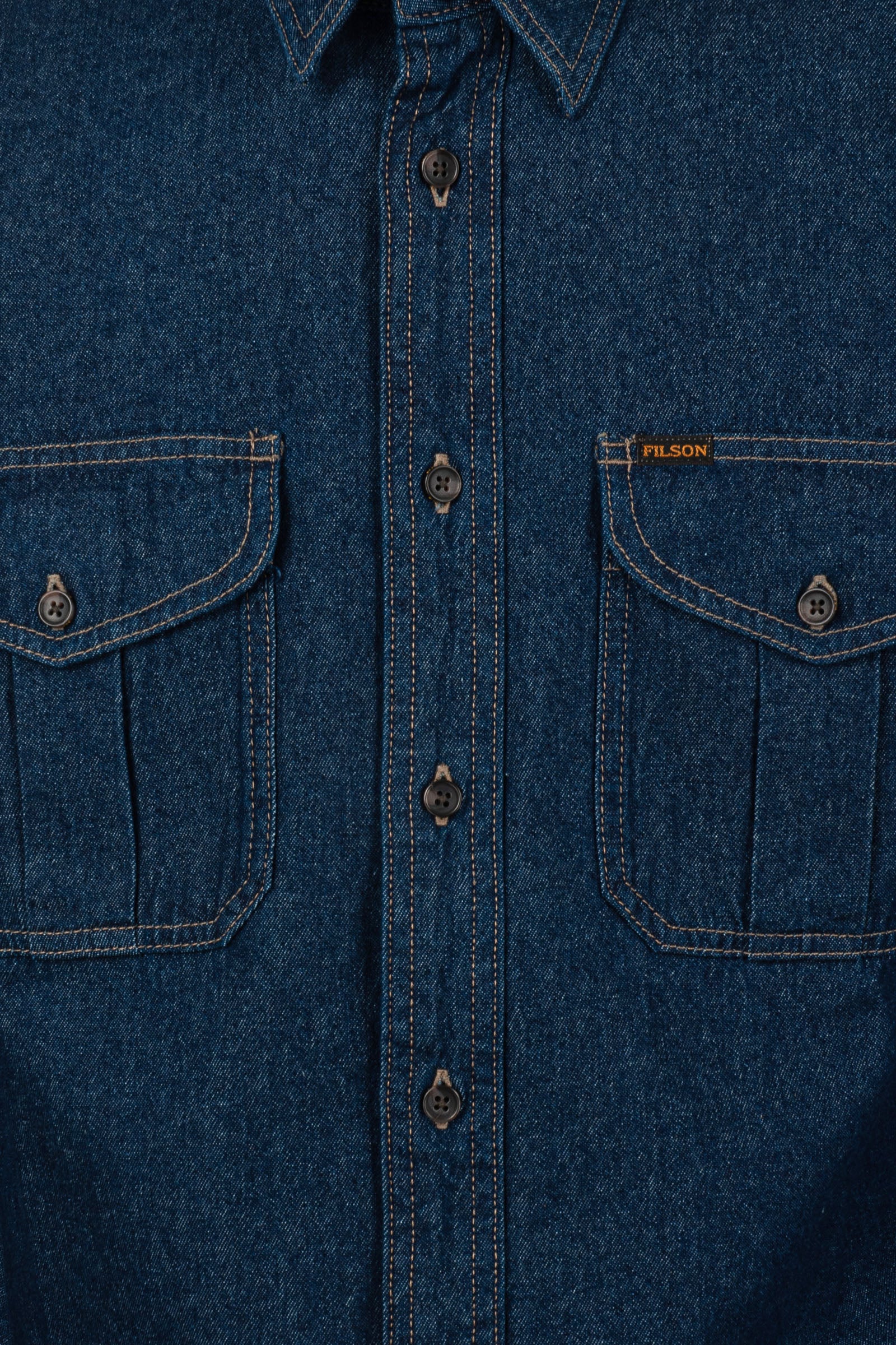 Filson Denim Giude Shirt Blu Scuro Uomo - 5