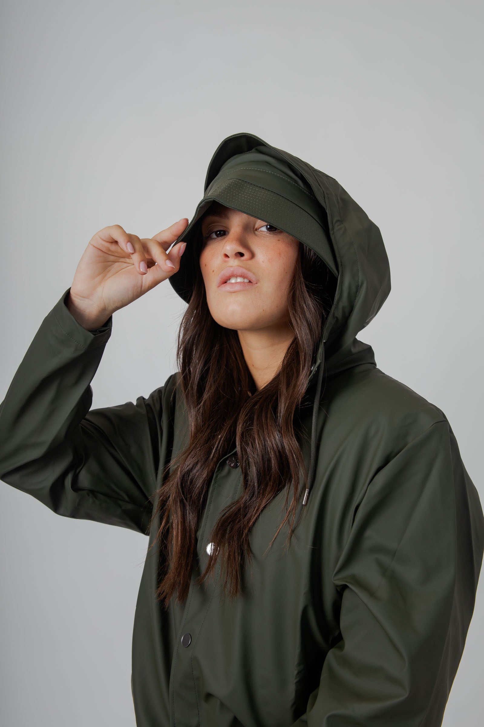 Rains Jacket Verde Donna - 6