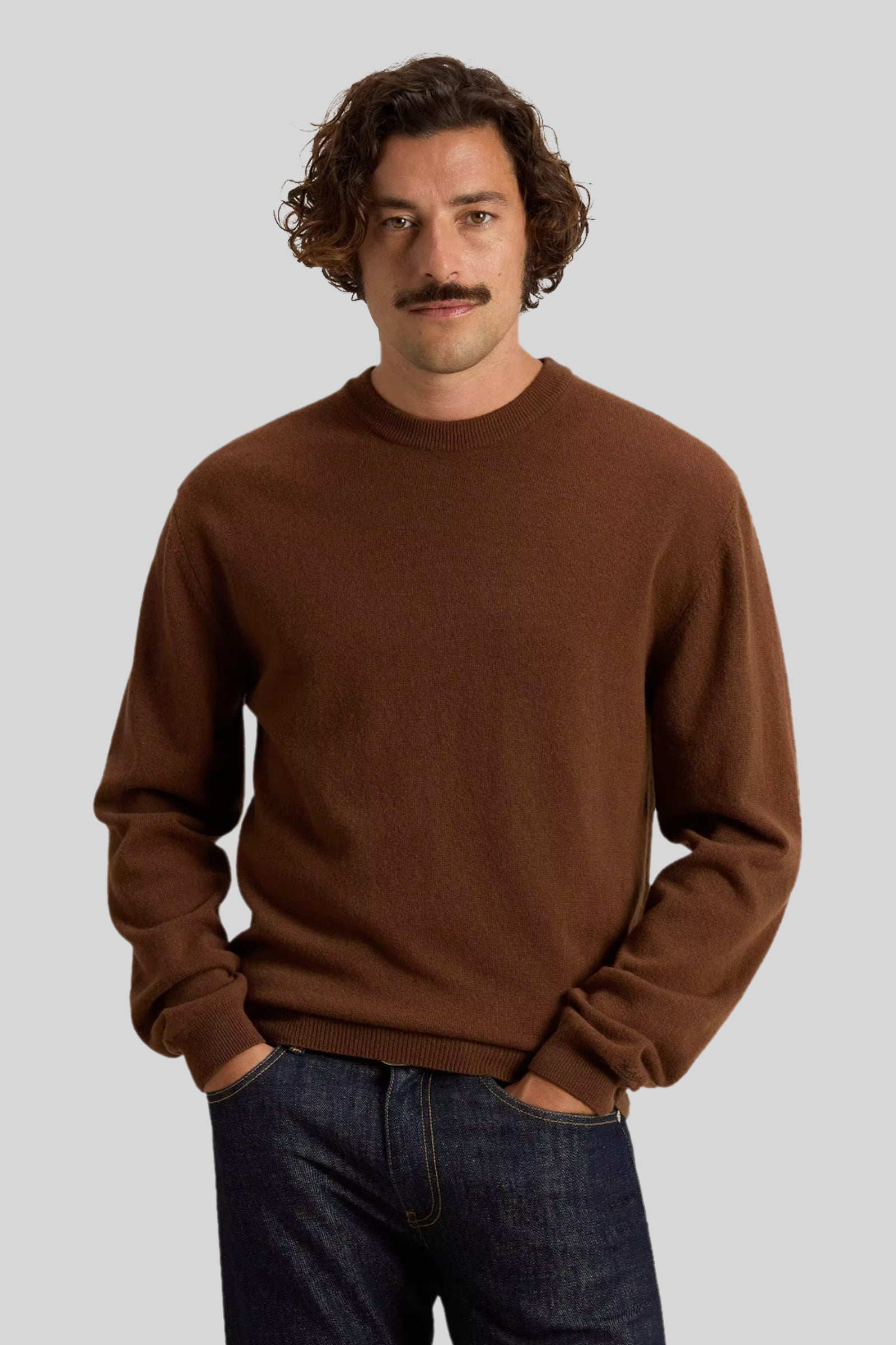 Woolrich Maglia Girocollo In Lana Cammello Uomo - 1