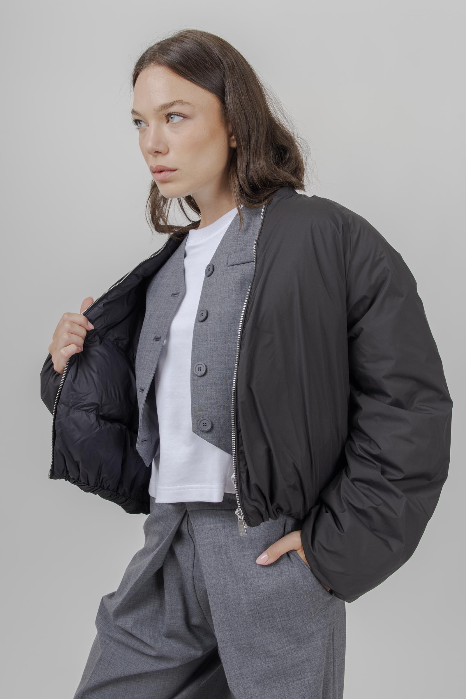 Erika Cavallini Bomber Cecilia Nero Donna - 5