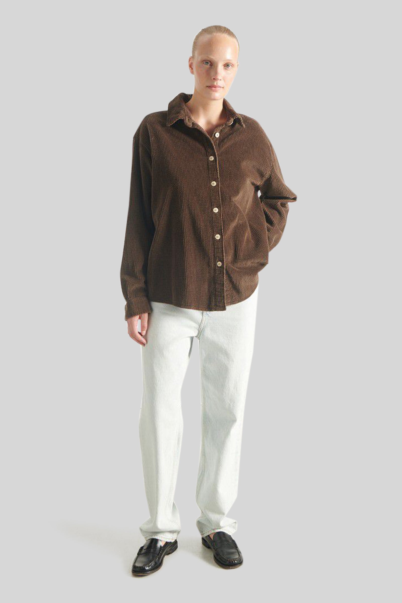 American Vintage Camicia Padow Marrone Scuro Donna - 4