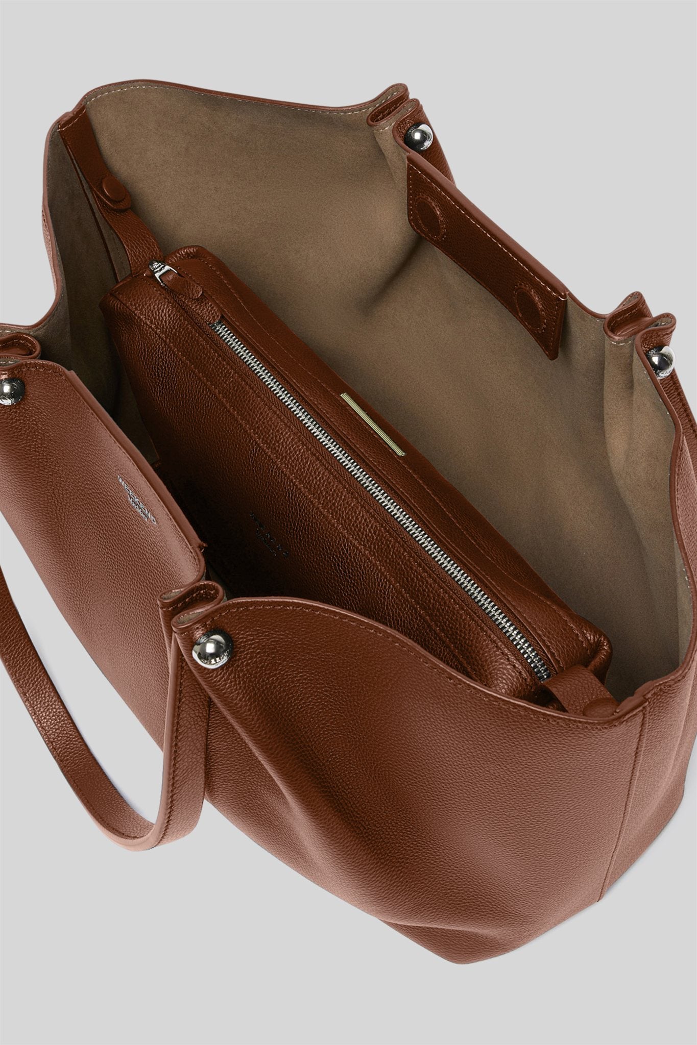 Max Mara Weekend Tote Bag In Pelle Texturizzata Satira Marrone Donna - 7