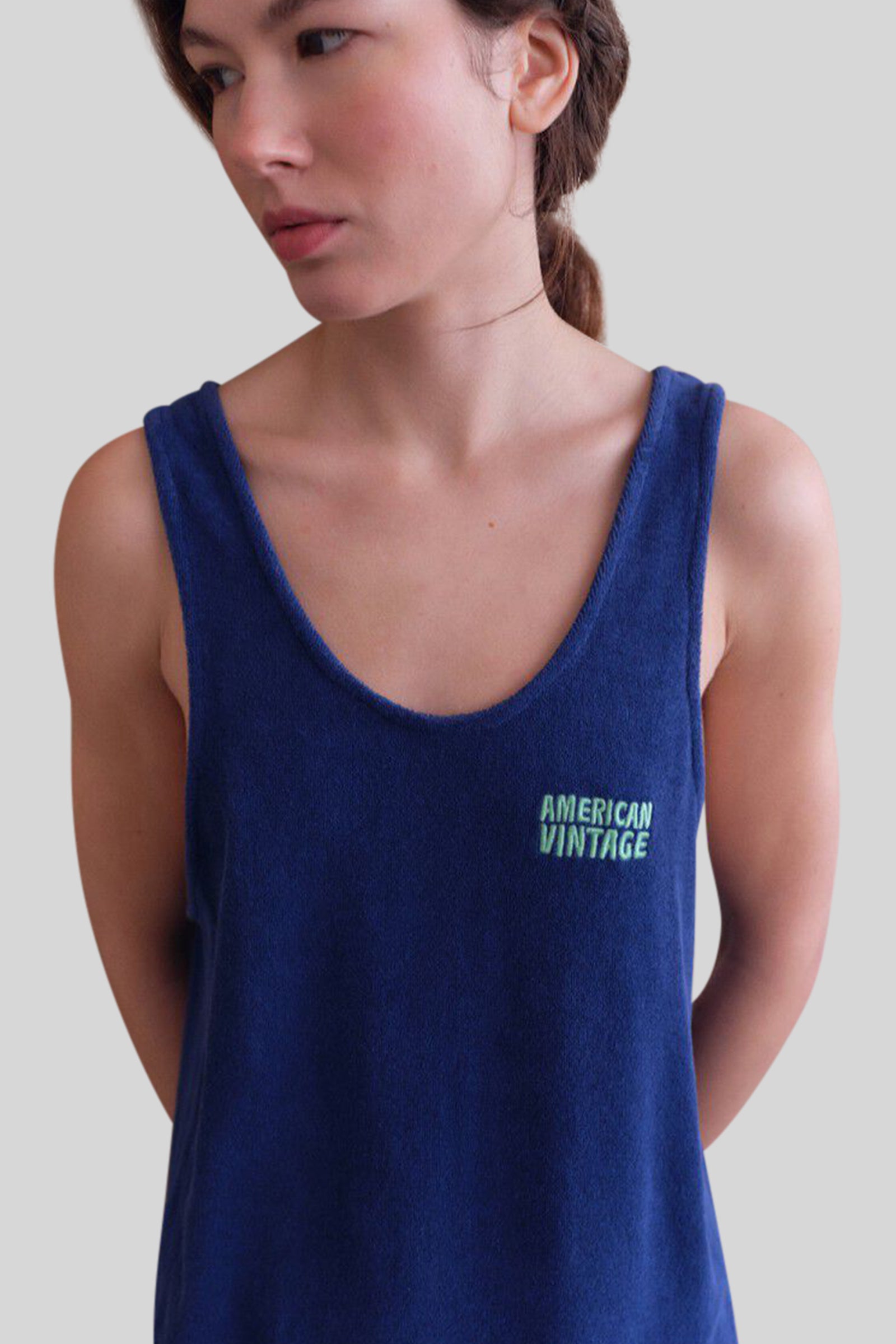 American Vintage Abito Fuxow Blu China Donna - 1