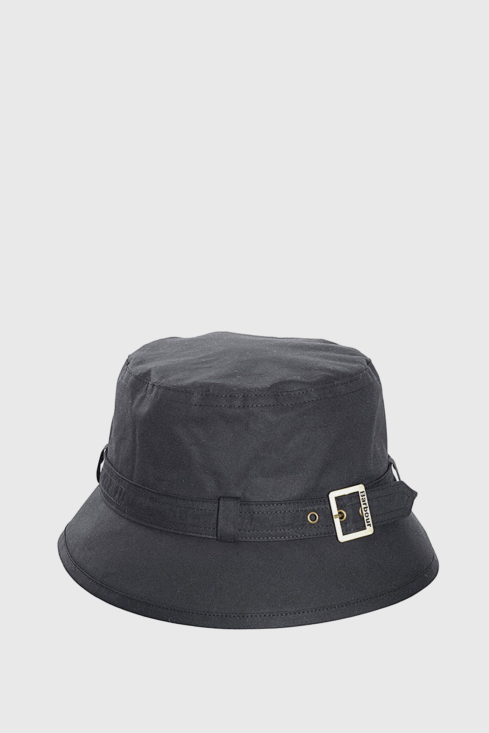 Barbour Cappello Kelso Wax Con Cinturino Nero Donna