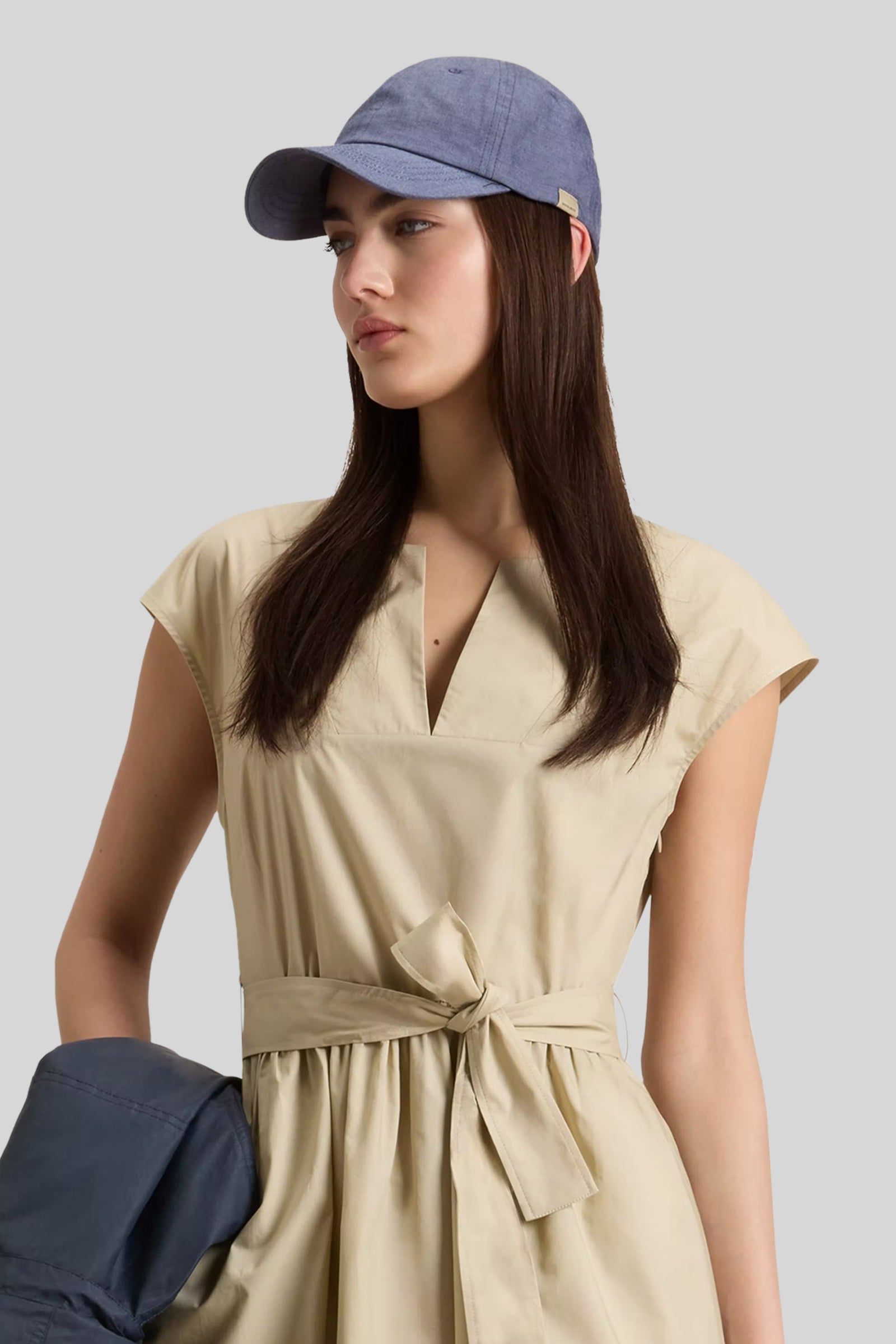 Woolrich Abito Corto In Popeline Crema Donna - 2