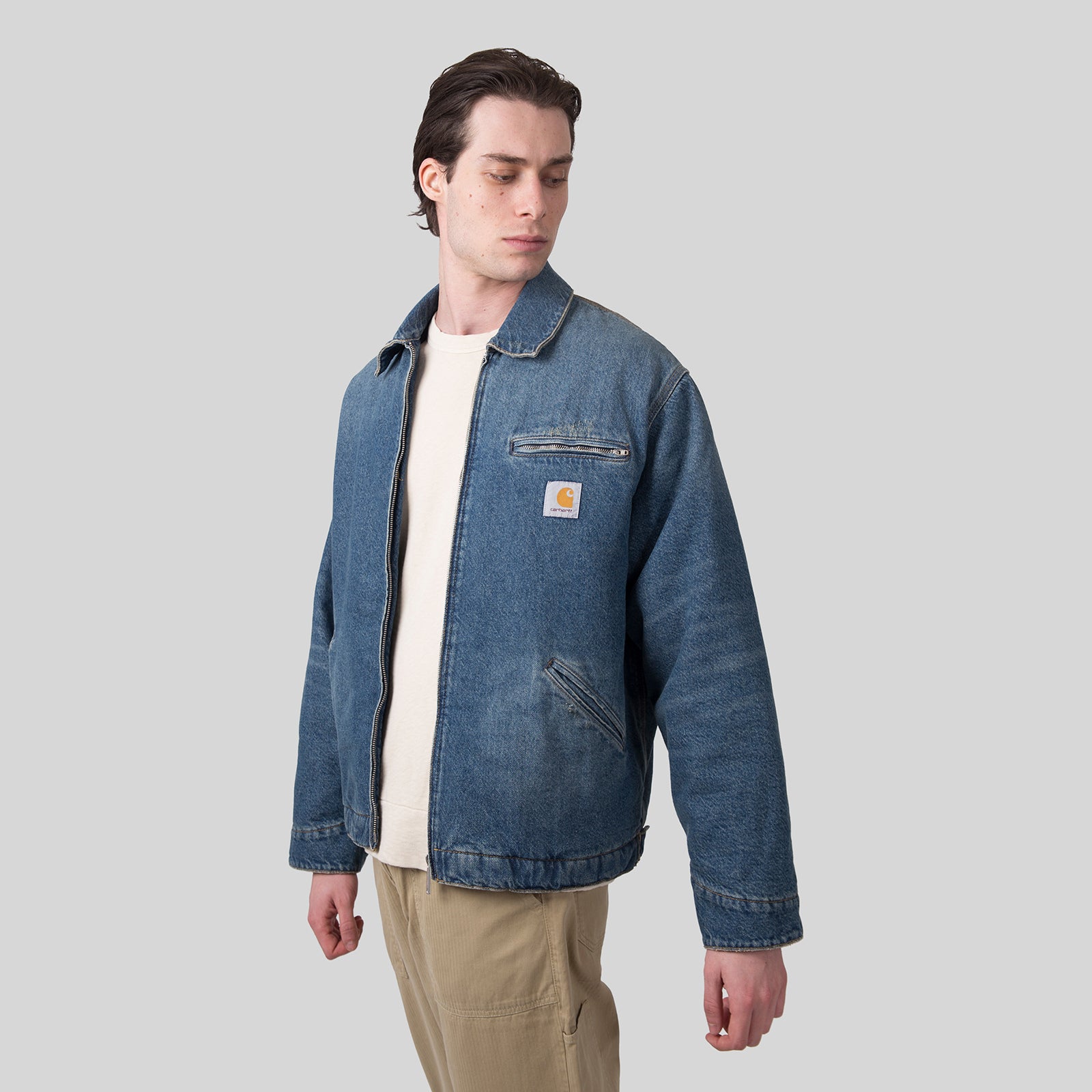 Carhartt Wip Og Detroit Jacket Blu Chiaro Uomo - 9