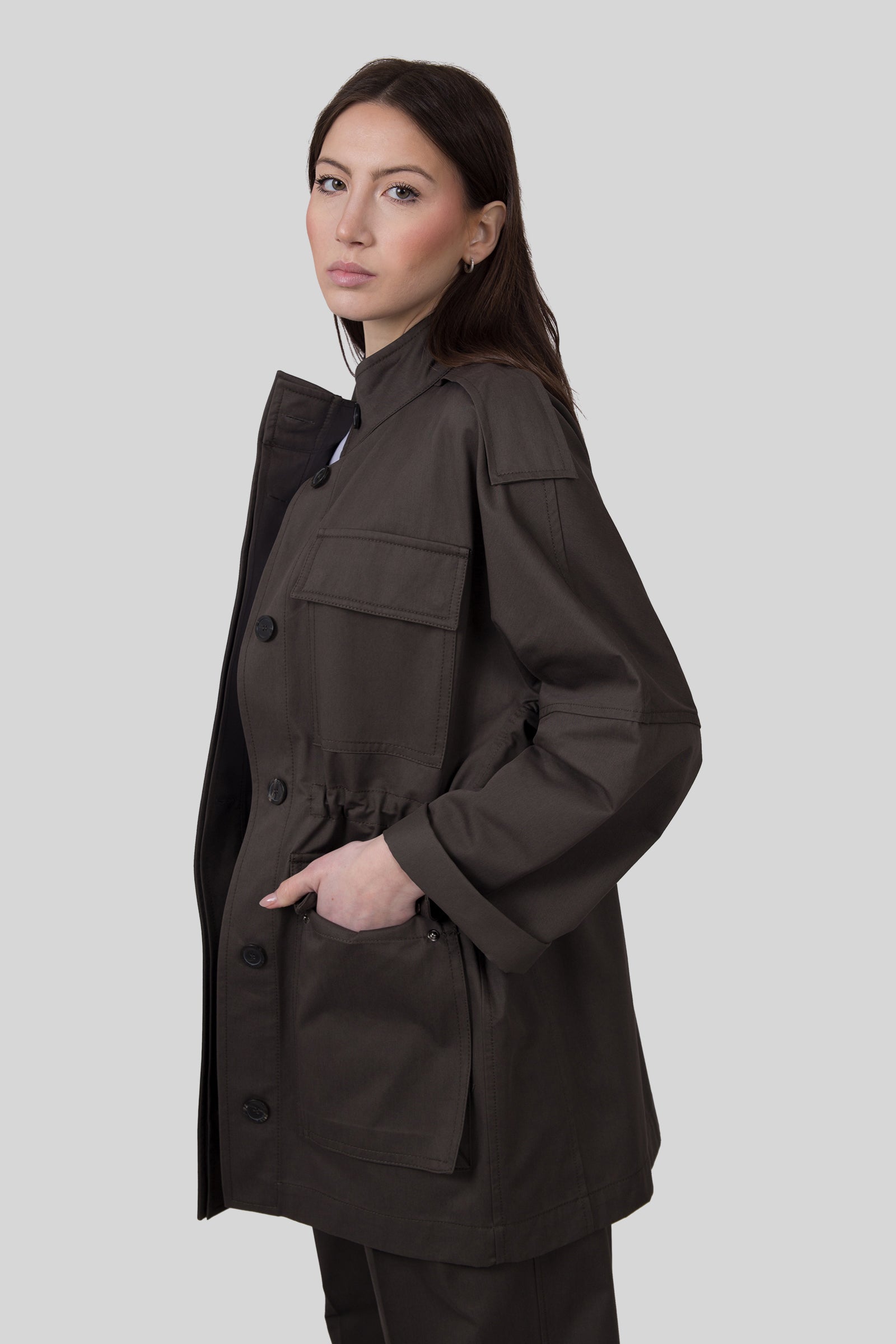 Semicouture Giacca Palimira Verde Militare Donna - 6