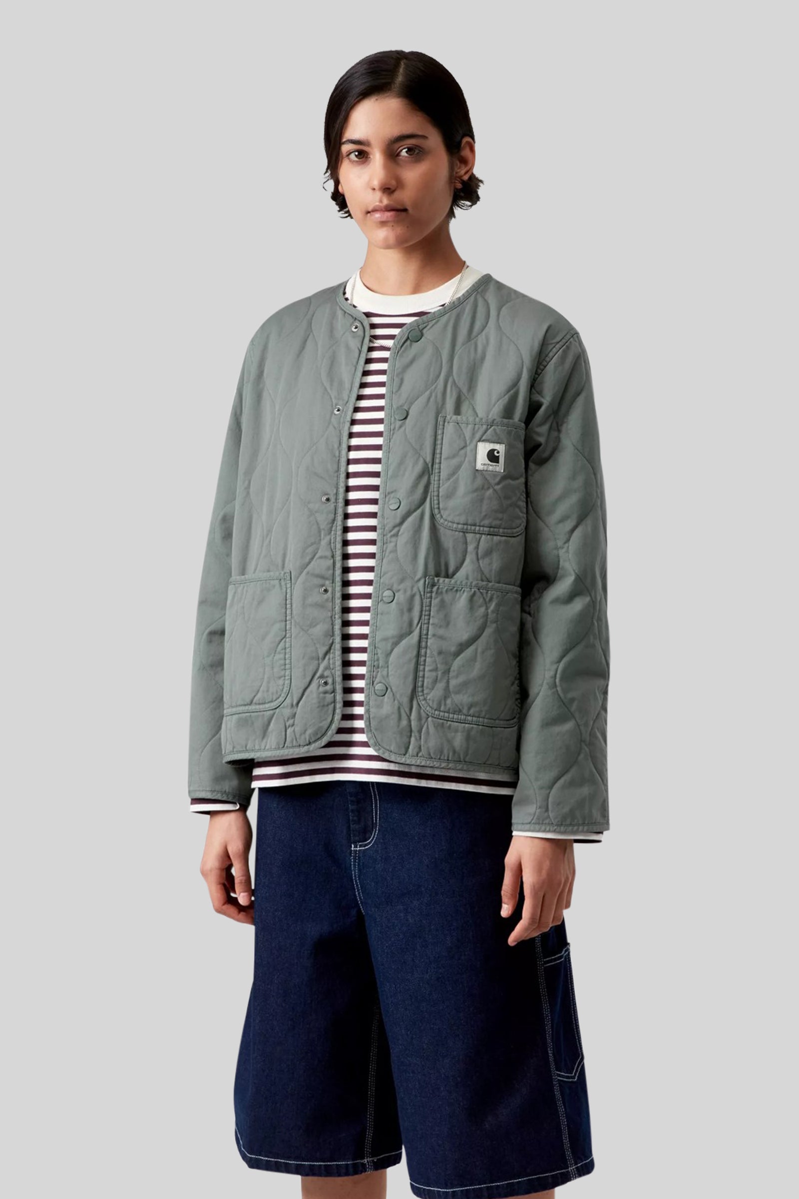 Carhartt Wip W' Kylan Liner Cotton Twill Verde Salvia Donna - 3