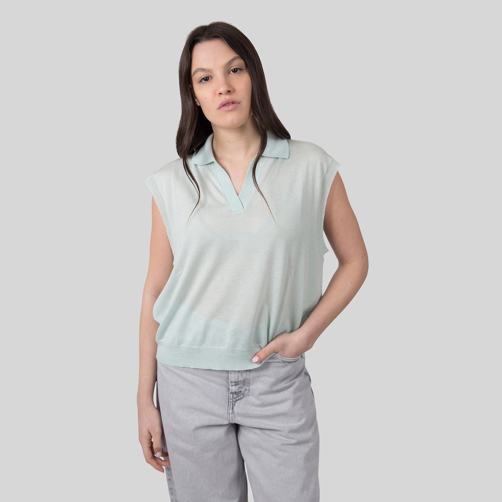 Absolut Cashmere Maglia Magali Verde Menta Donna - 7