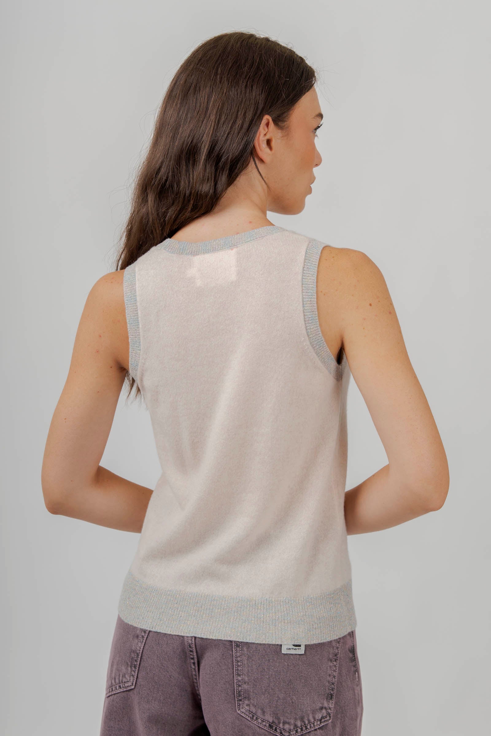 Absolut Cashmere Canotta Rosa Chiaro Donna - 3