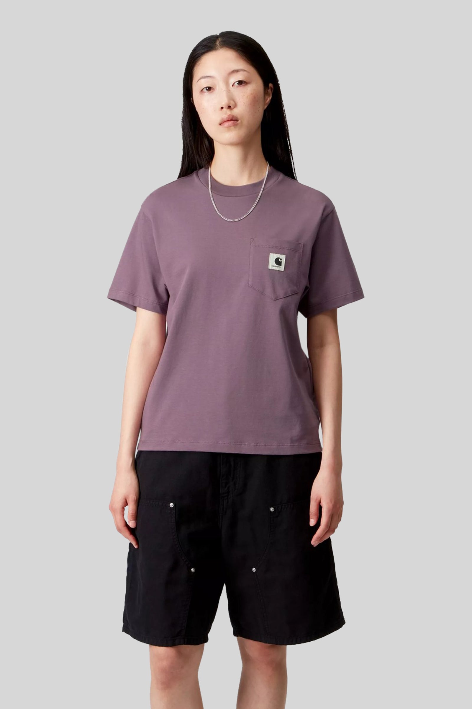Carhartt Wip T-shirt W' S/s Pocket Lilla Donna - 1