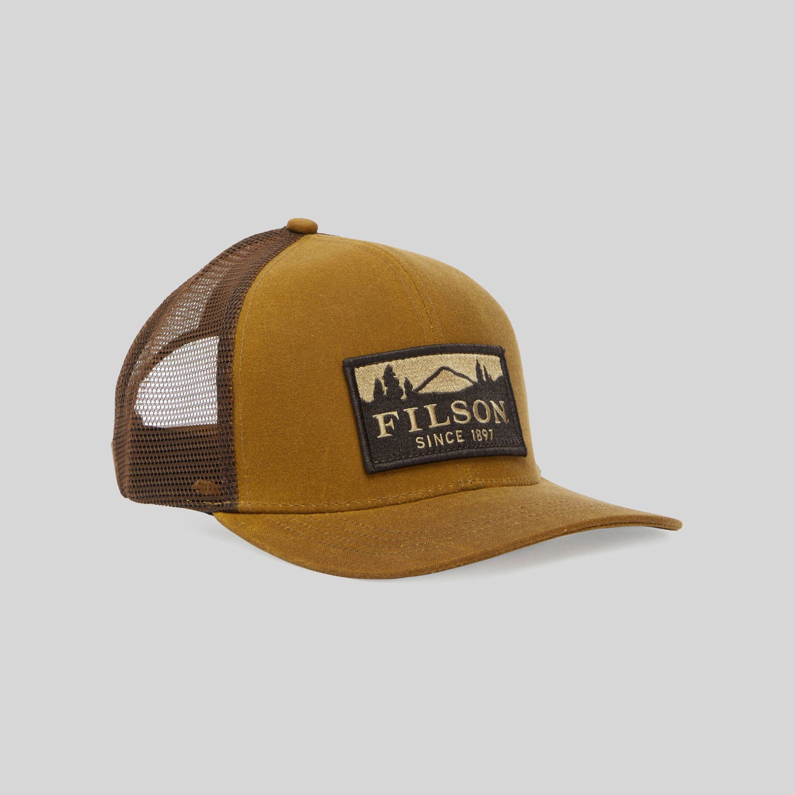 Filson Scenic Waxed Logger Mesh Cap Tabacco Uomo - 4