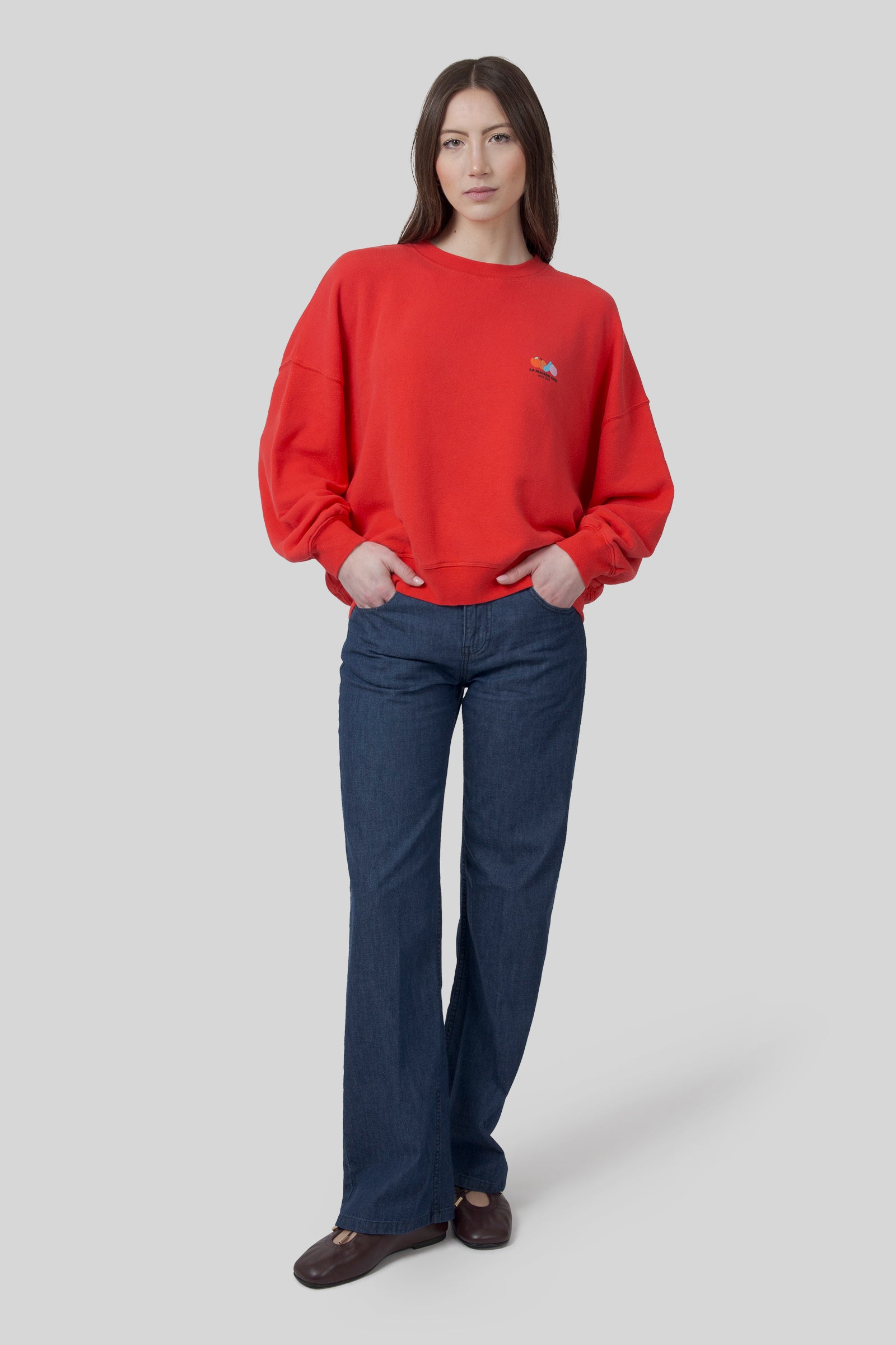 Aspesi Jeans Palazzo Blu Medio Donna - 2