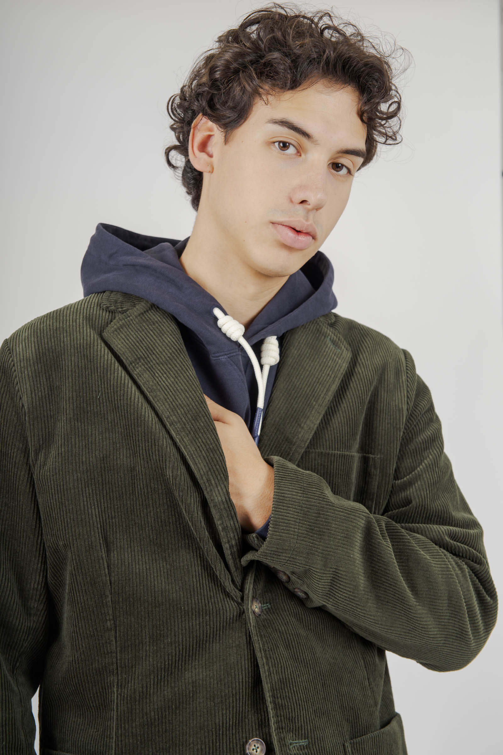 Sebago Blazer Neddick Corduroy Verde Scuro Uomo - 1