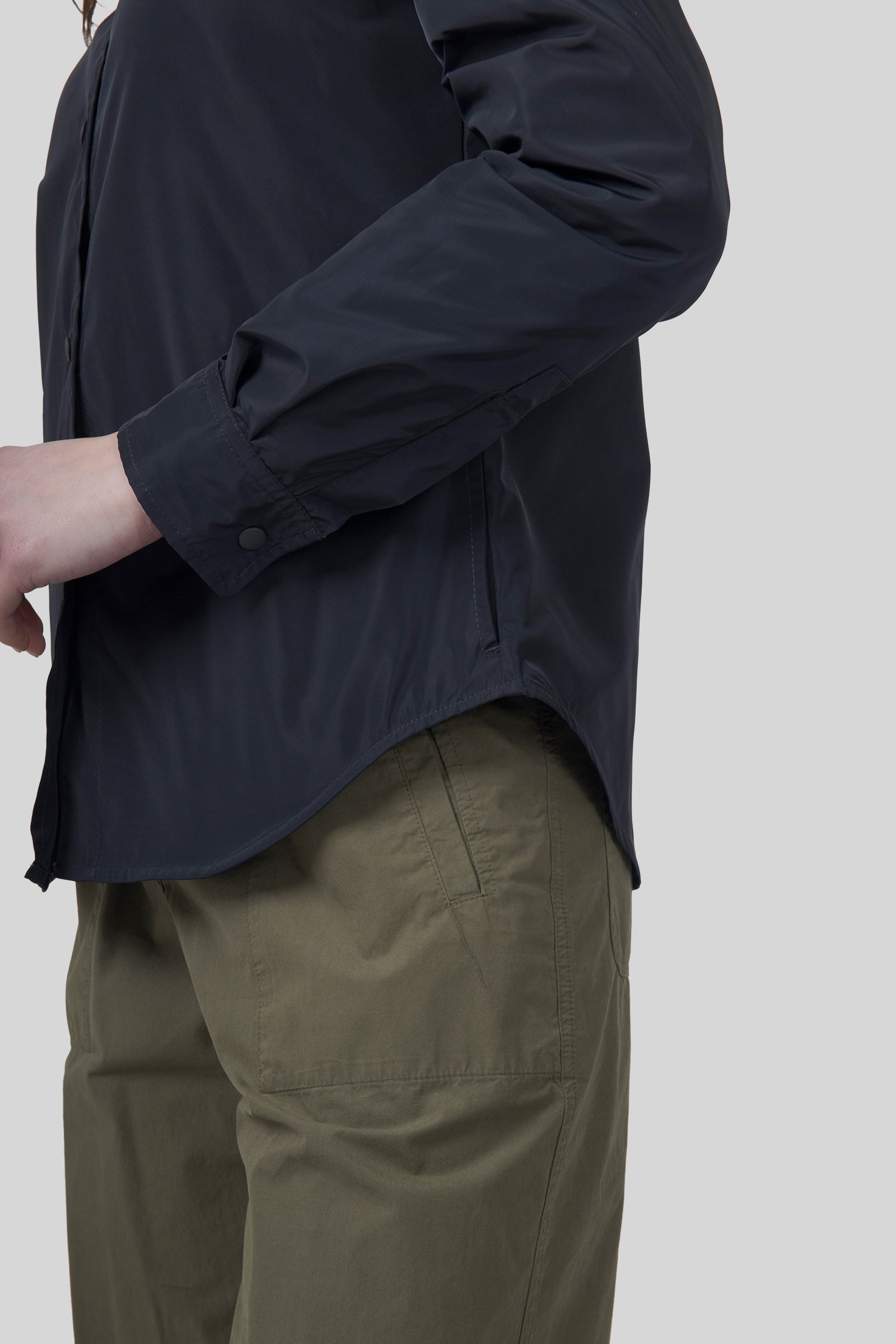 Aspesi Camicia Glue Sfoderata Poliestere Tecnico Blu Scuro Donna - 7