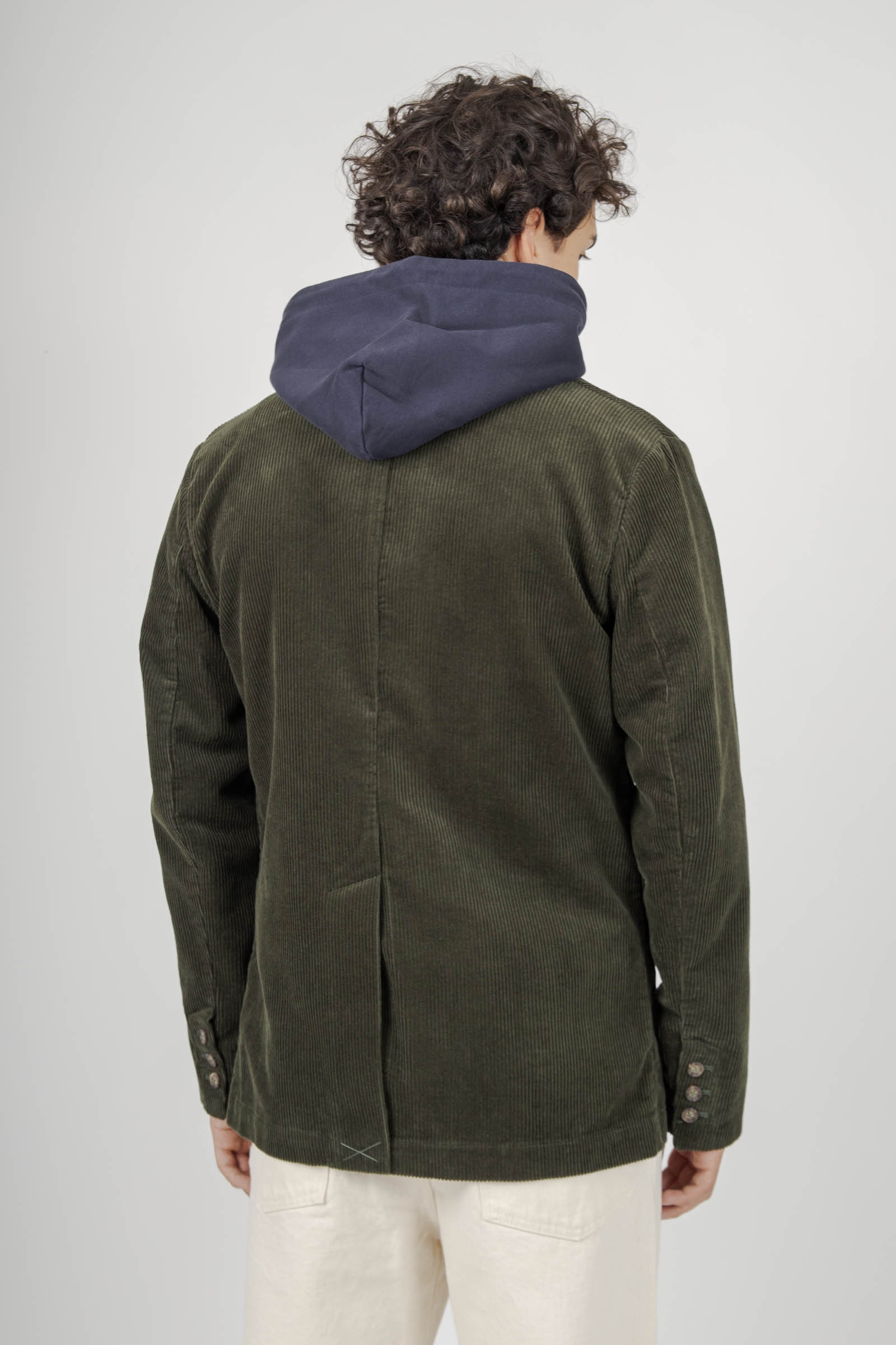 Sebago Blazer Neddick Corduroy Verde Scuro Uomo - 4