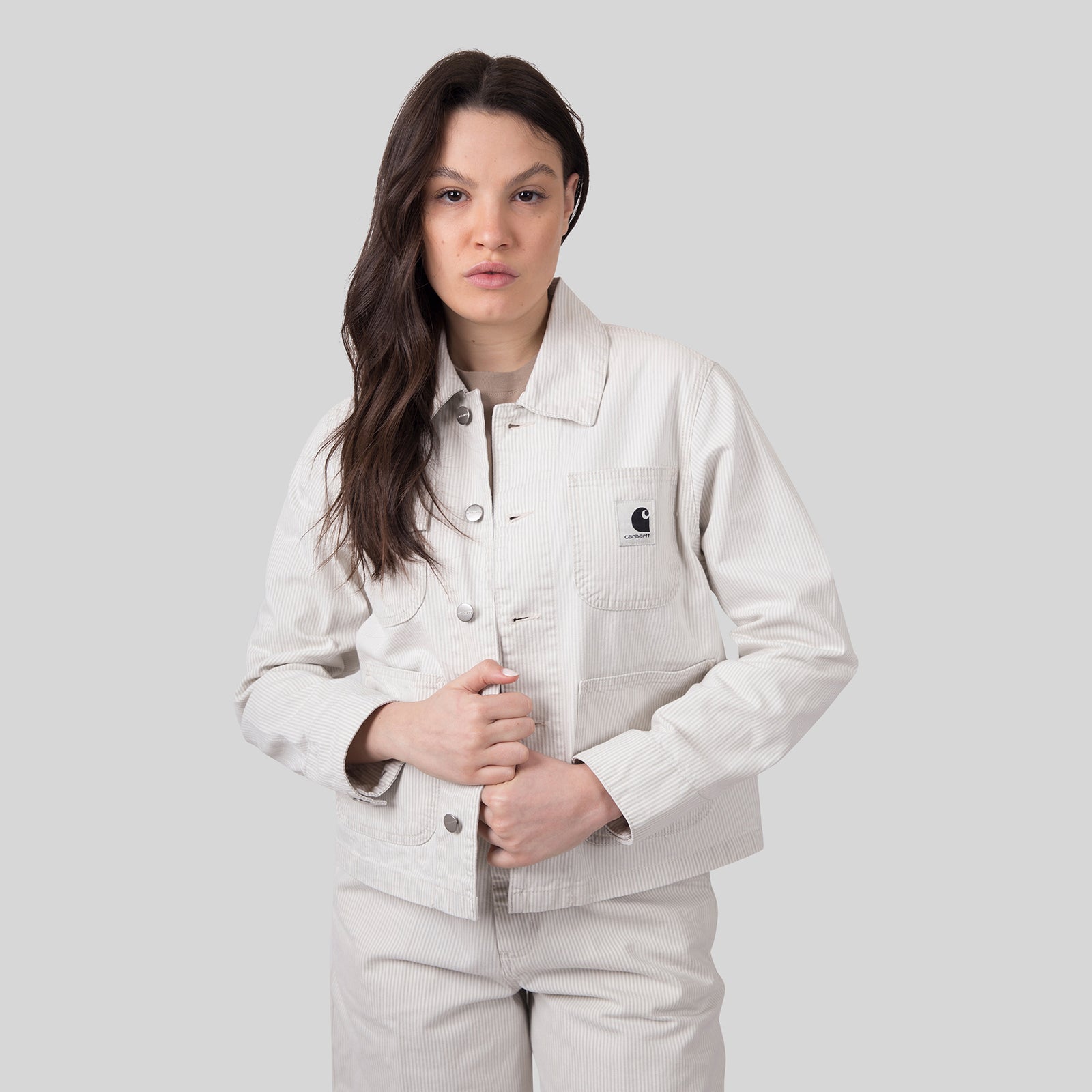 Carhartt Wip W' Mercer Chore Coat Bianco/beige Donna - 7