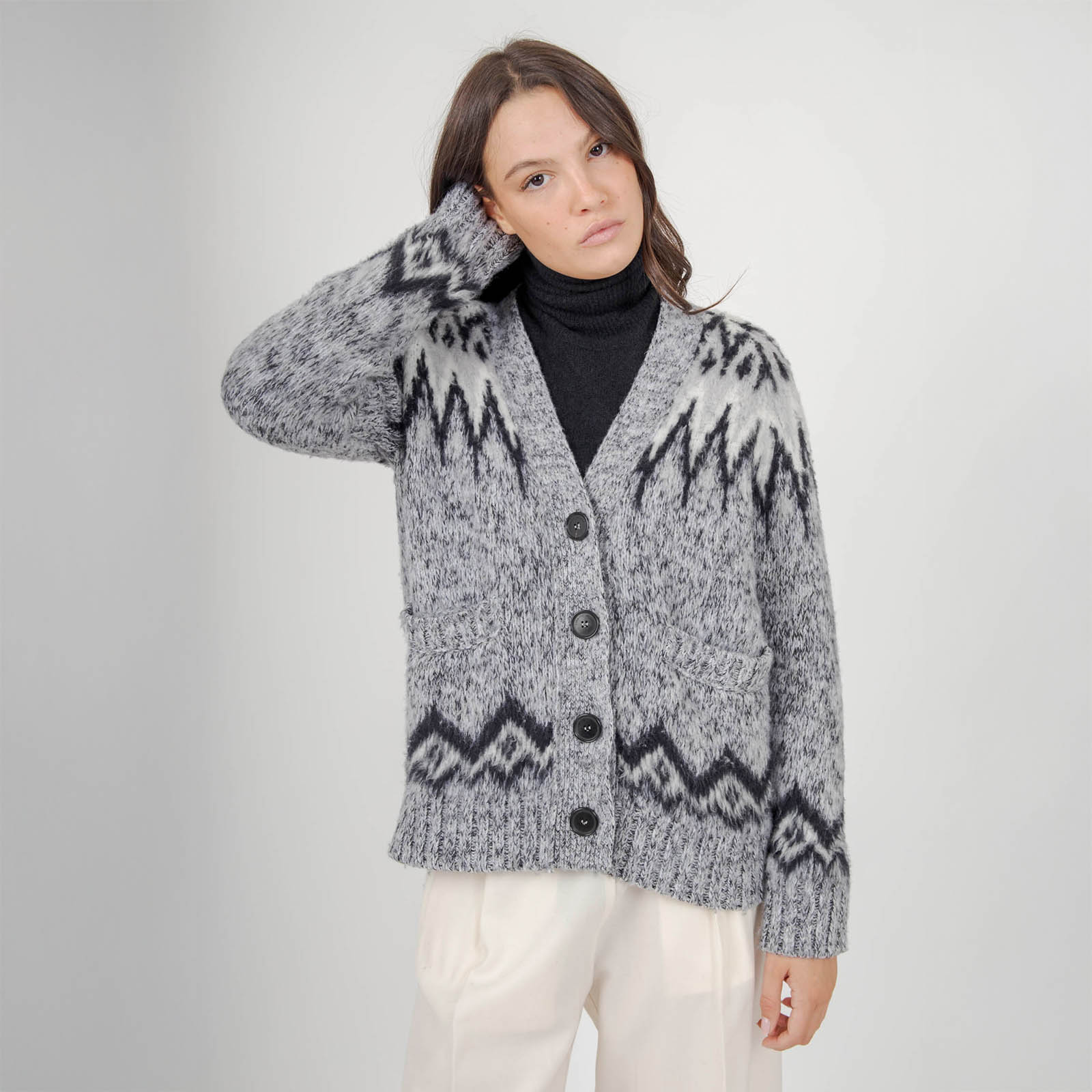Jacquard Cardigan - 7