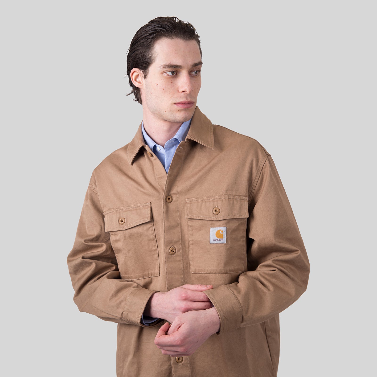 Carhartt Wip Kelly Shirt Jac Beige Uomo - 8