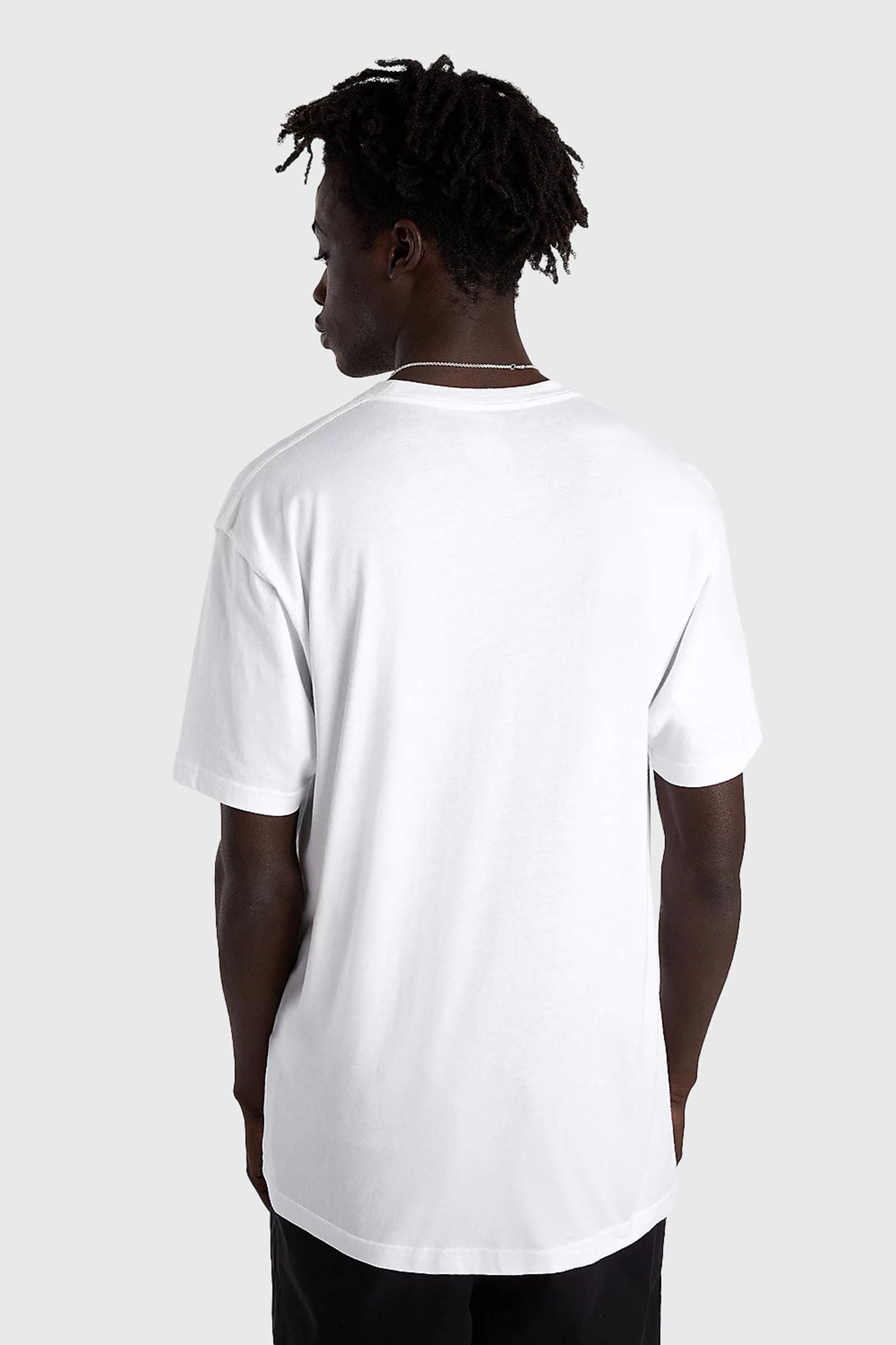 Vans "off The Wall" Left Chest Logo Tee Bianco Unisex - 4