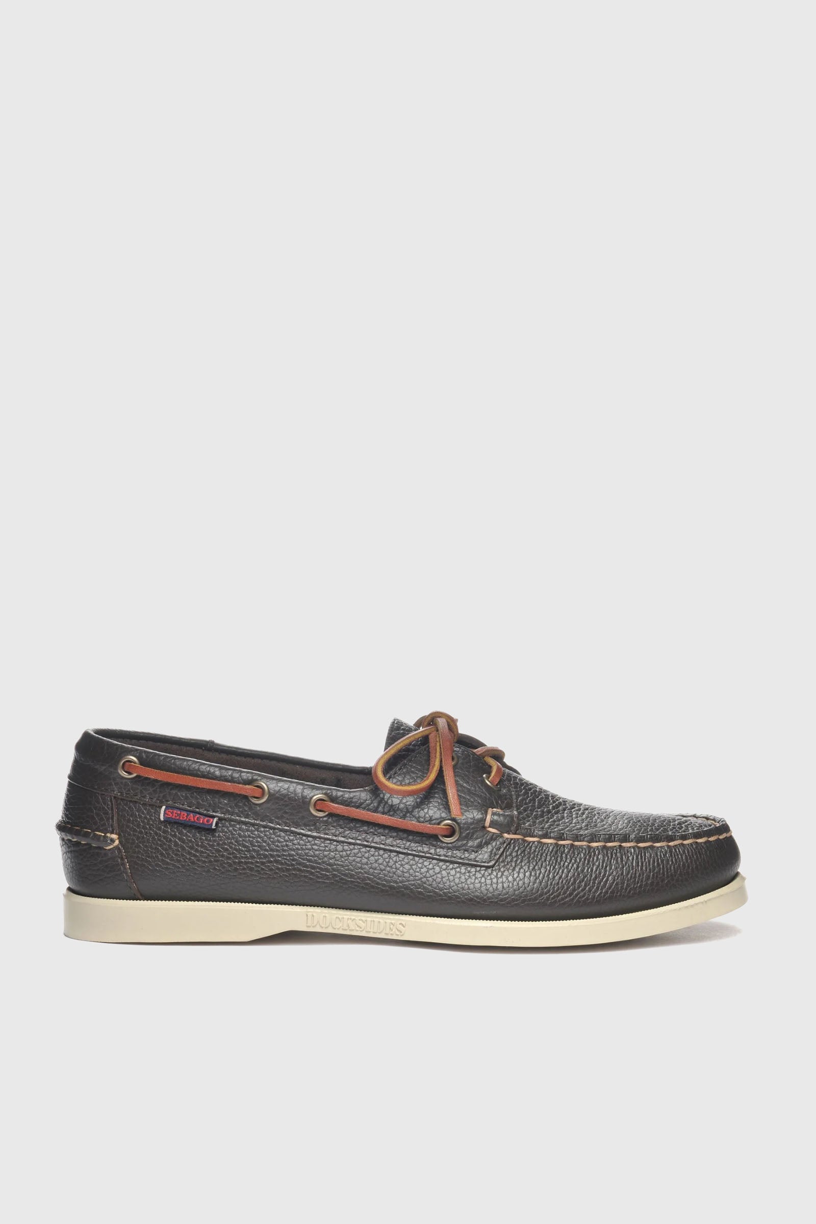 Sebago Mocassino Dockside Portland Pelle Marrone Scuro - 1