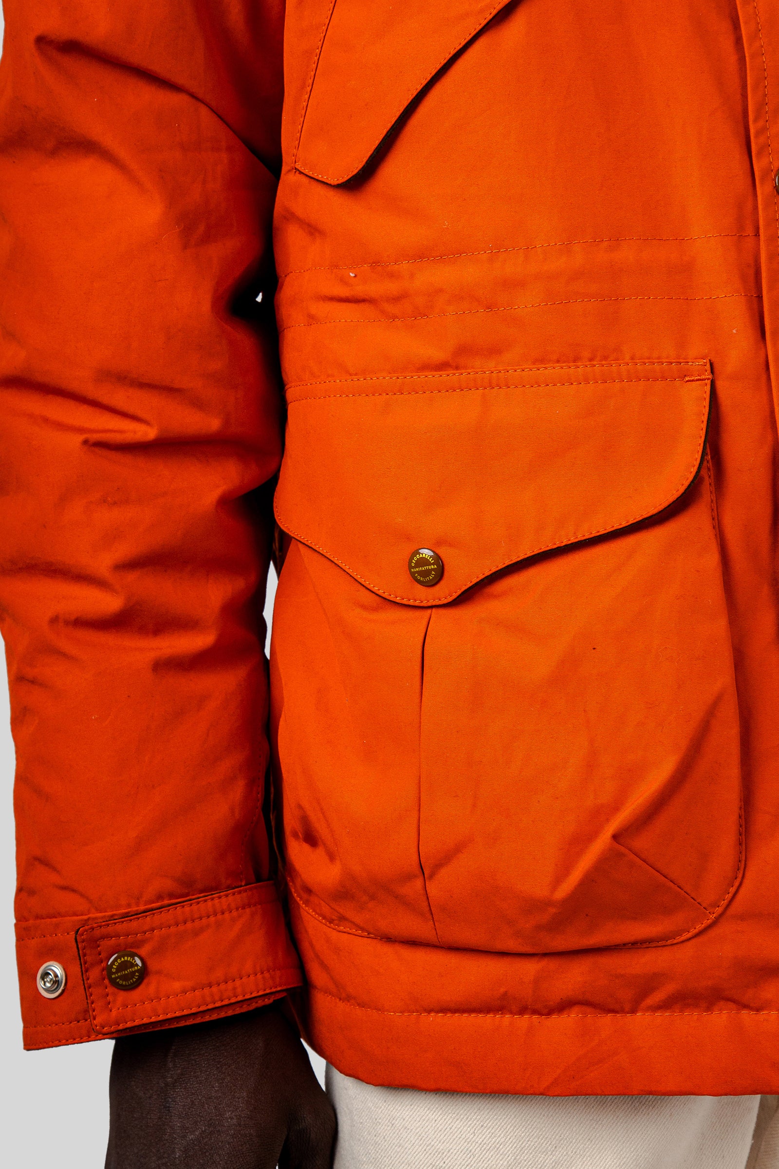 Manifattura Ceccarelli Fisherman Parka Arancio Uomo - 6