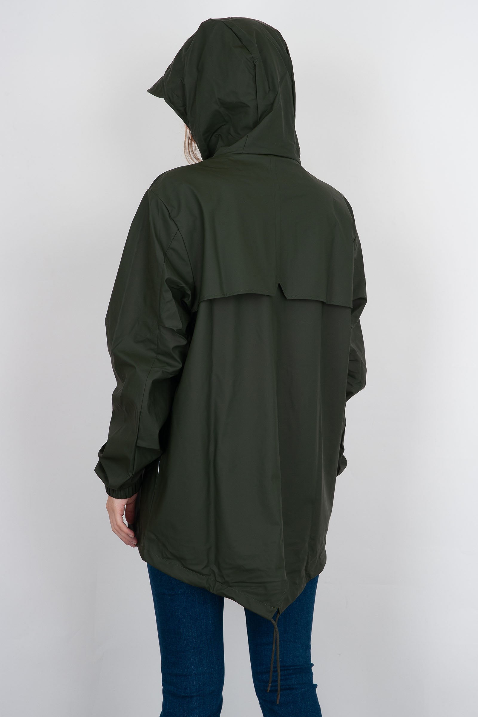 Rains Fishtail Jacket Verde Scuro Donna - 4
