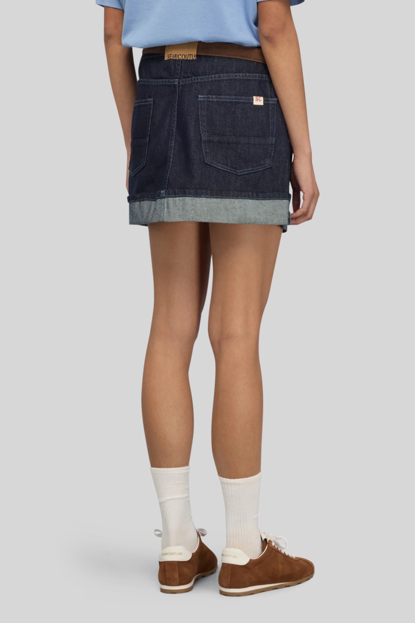 Semicouture Gonna Floriane Blu Scuro Donna - 3