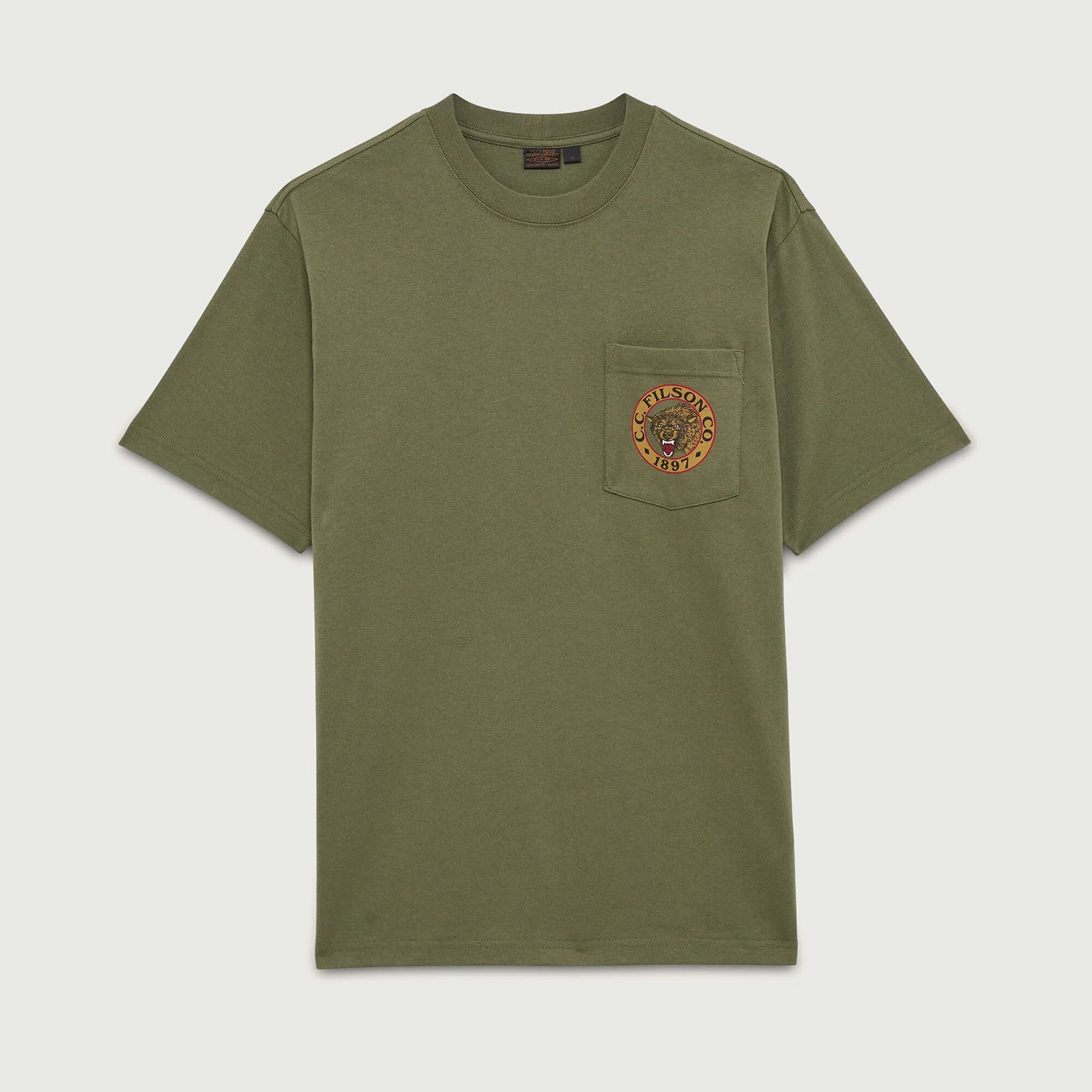 Filson T-shirt Frontier Graphic Verde Militare Uomo - 4