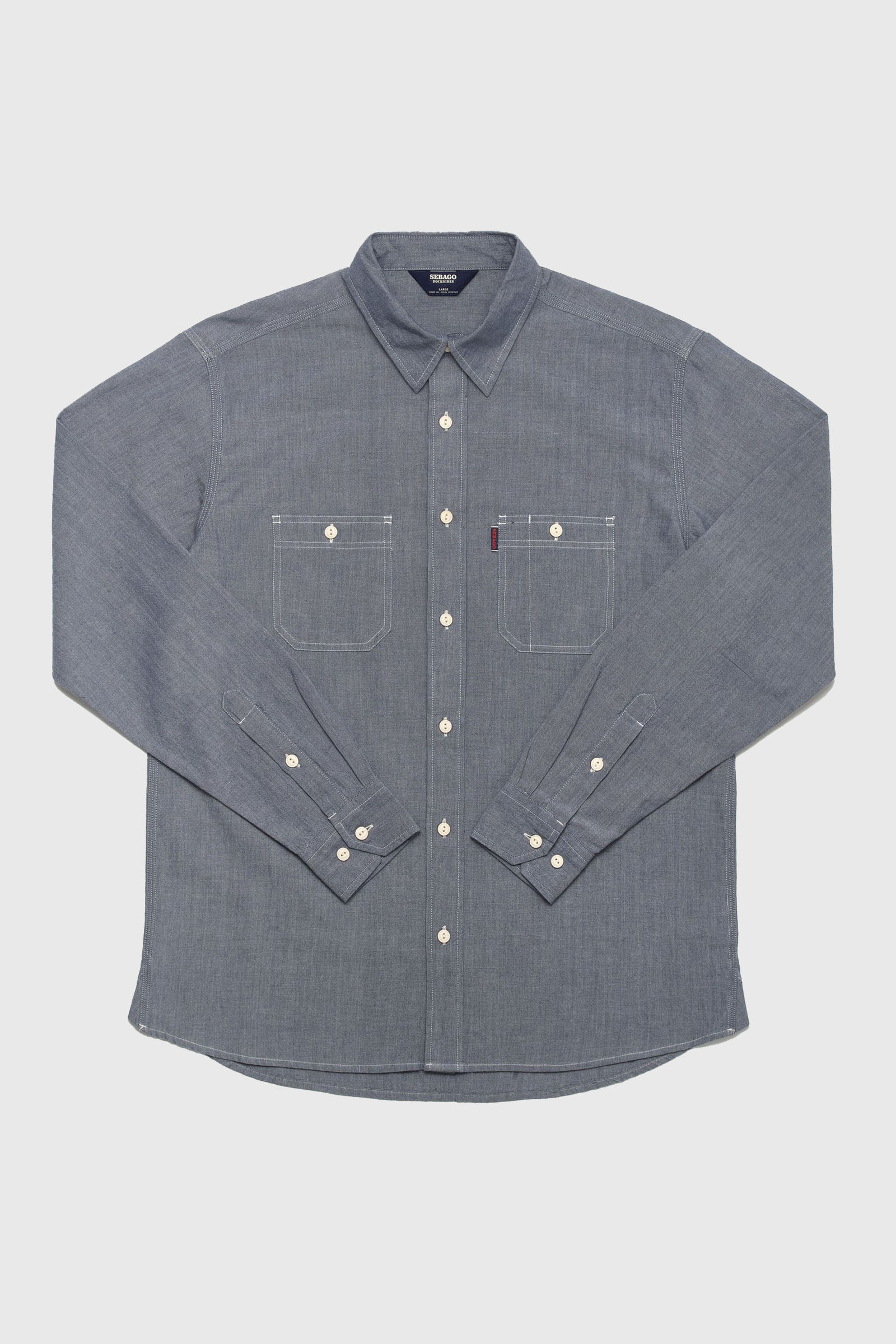 Sebago Camicia Sheetband Chambray Uomo - 8