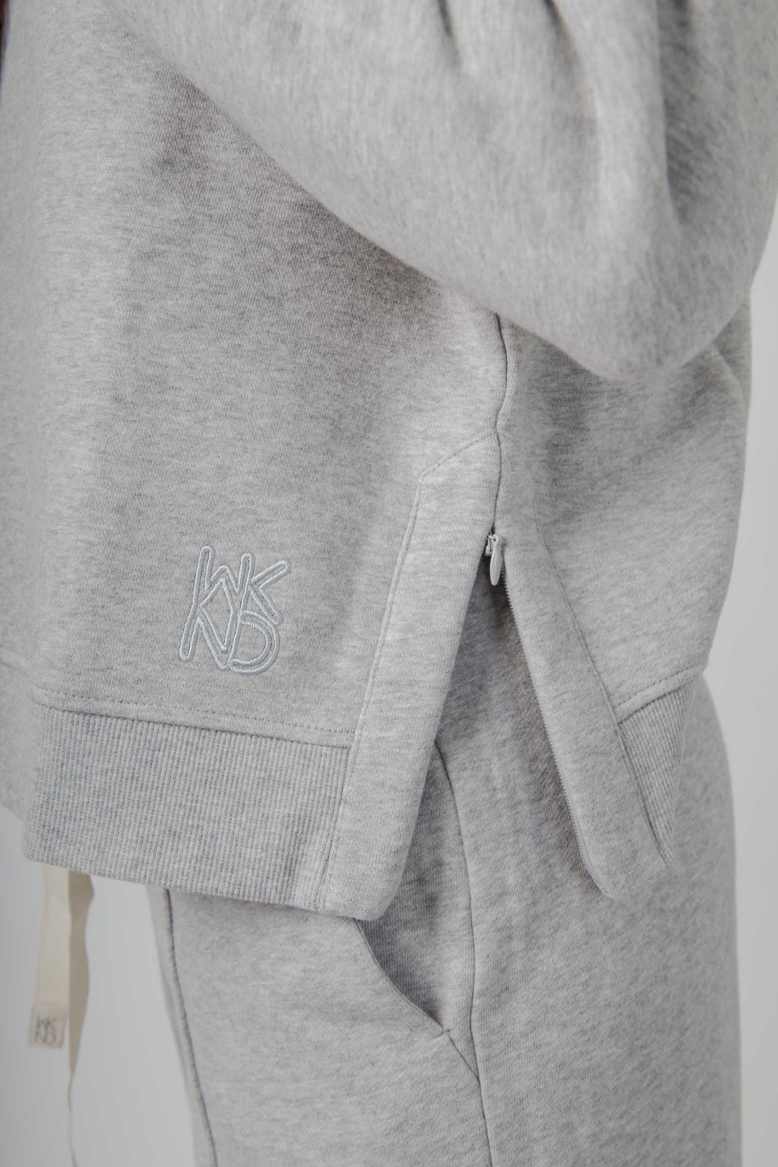 Max Mara Weekend Felpa Boxy Gerba In Cotone Grigio Chiaro Donna - 6