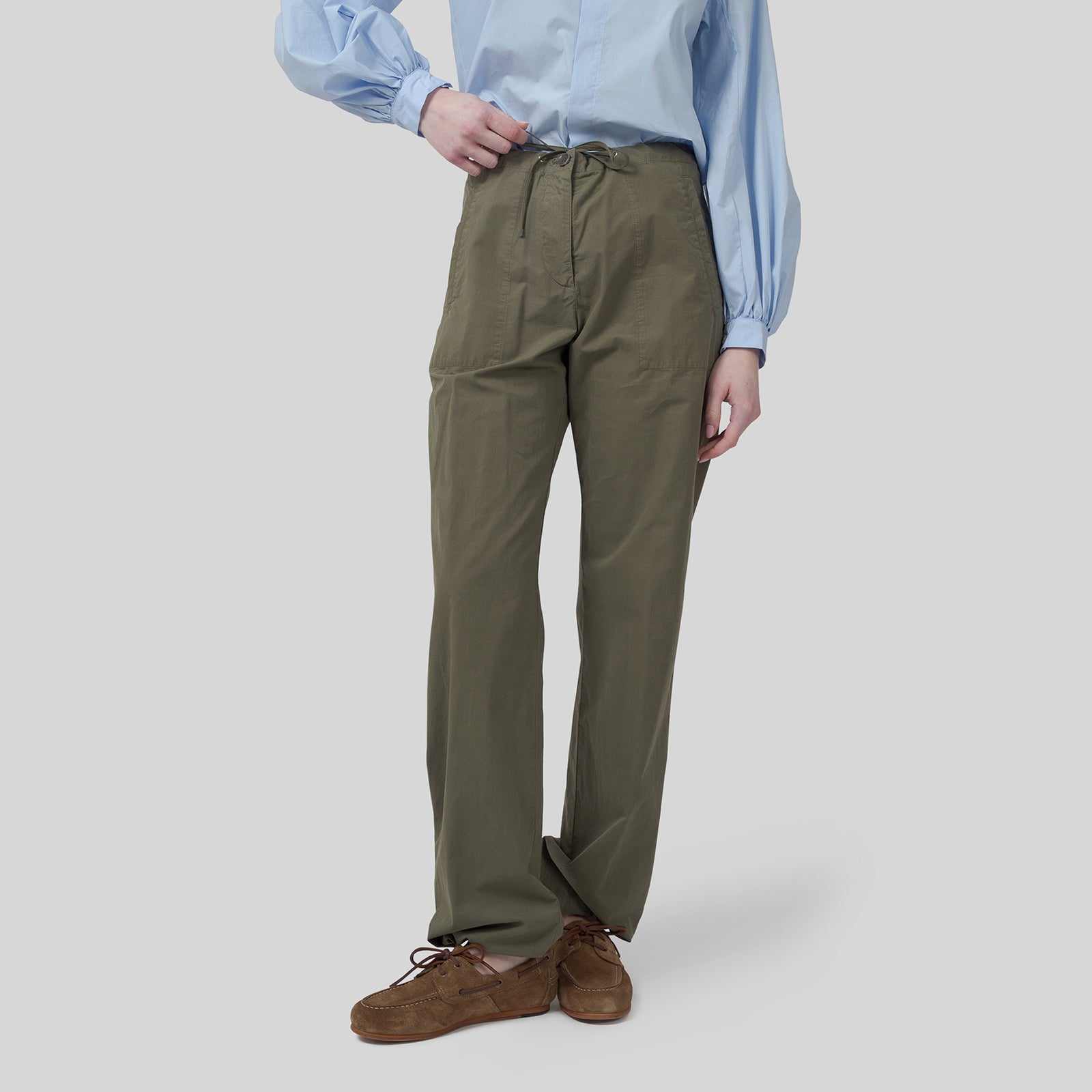 Poplin Drawstring Trousers - 8