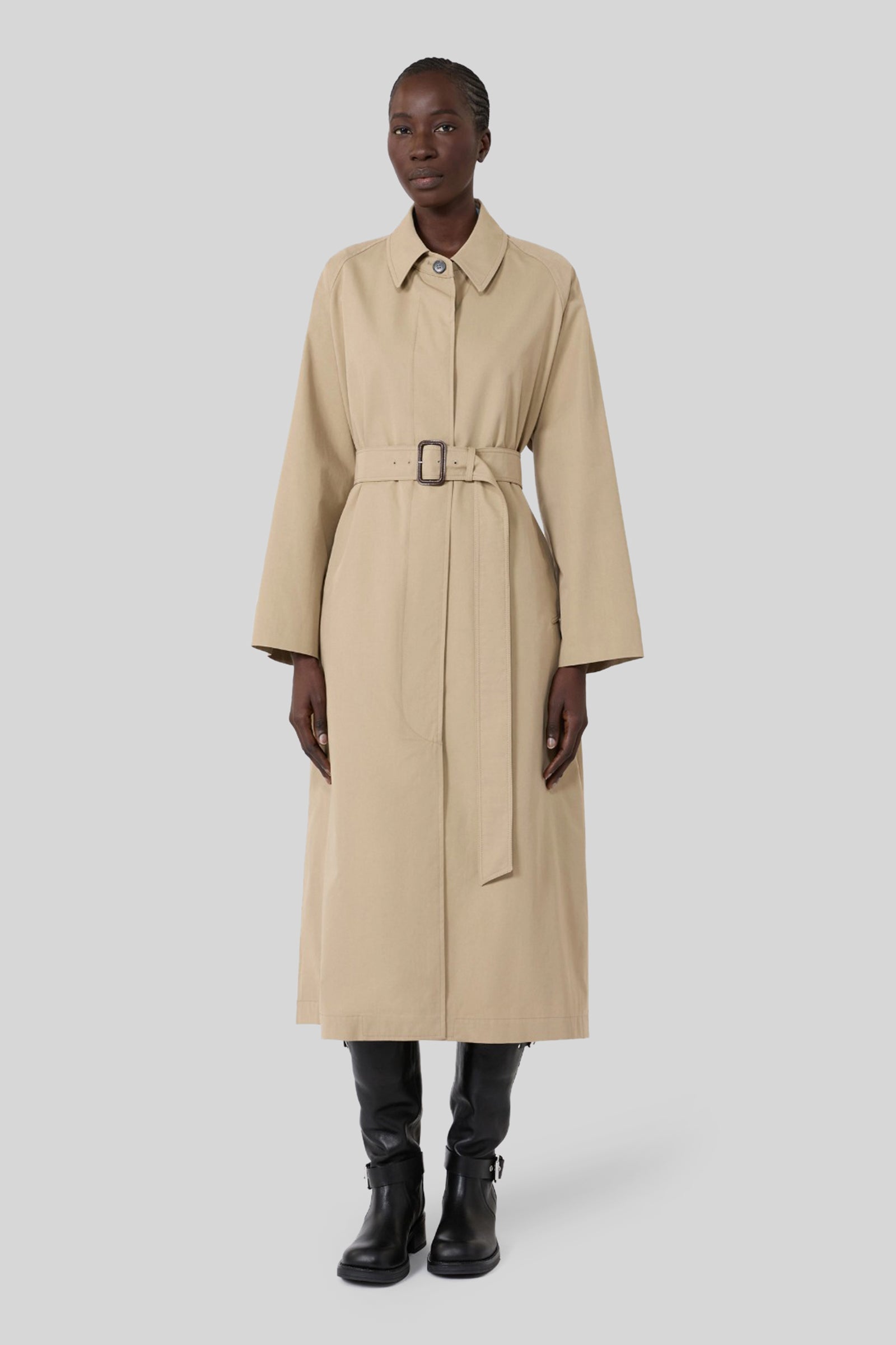 Max Mara Weekend Trench In Gabardina Antigoccia Angus Beige Donna - 2